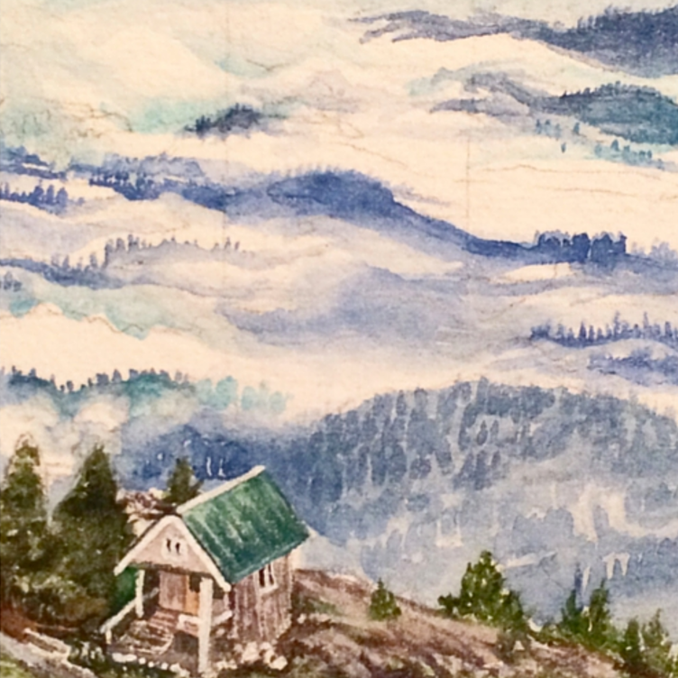 January 3, 2016 watercolour on Arches Aquarelle 140 lb paper two inches x two inches SOLD