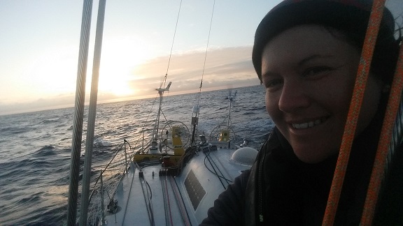 Sunset near Falkland Islands