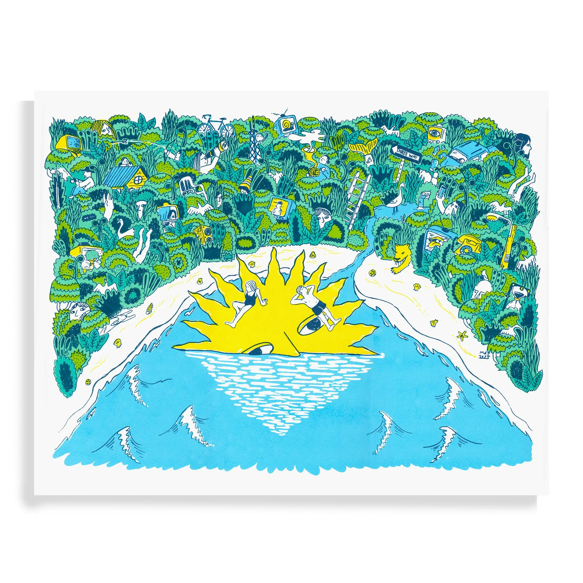  Original screen printed artwork before accommodating the label 