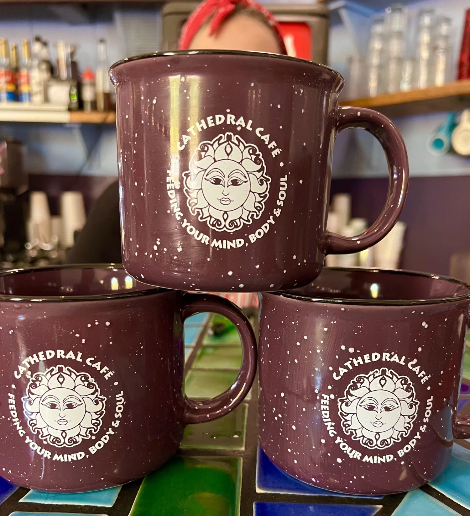 15oz Purple Campfire Mug, Shipping Included!  Cathedral Cafe