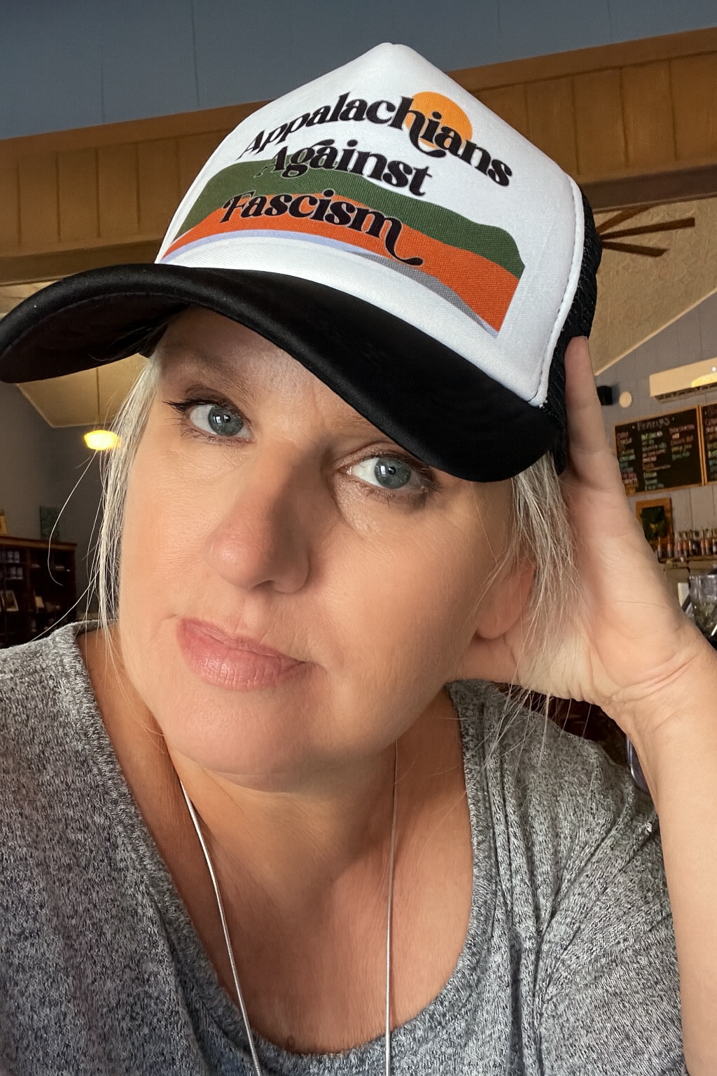 Trucker Hats! Fund Natl Parks, App Against Facism, Take it easy! - Shipping Included!