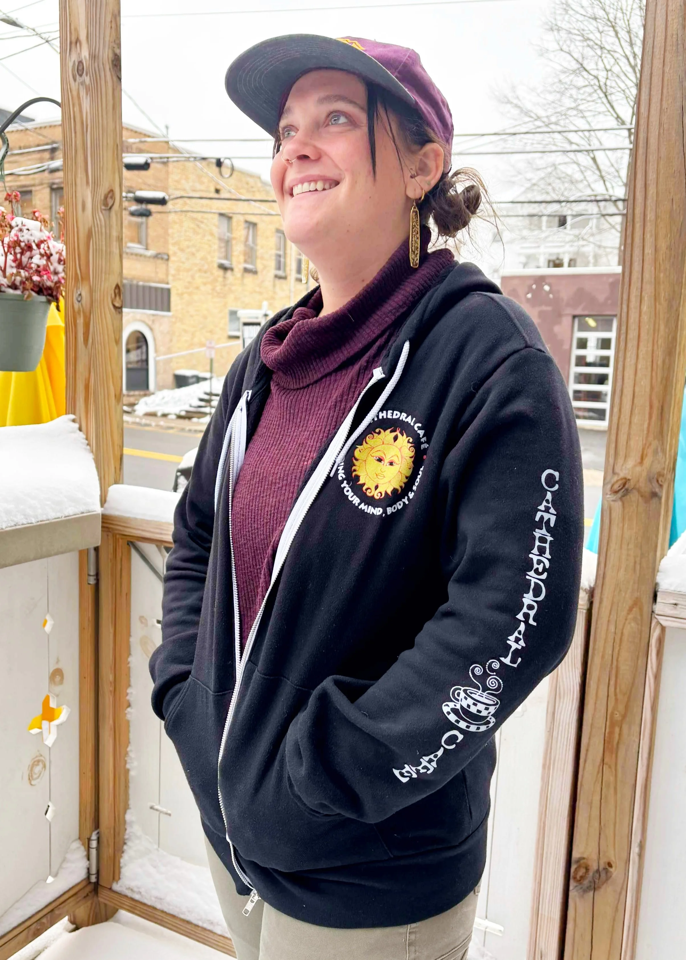 Full Color Cafe Zip Hoodie, Bella Canvas Cotton/Poly Blend - Free Shipping!