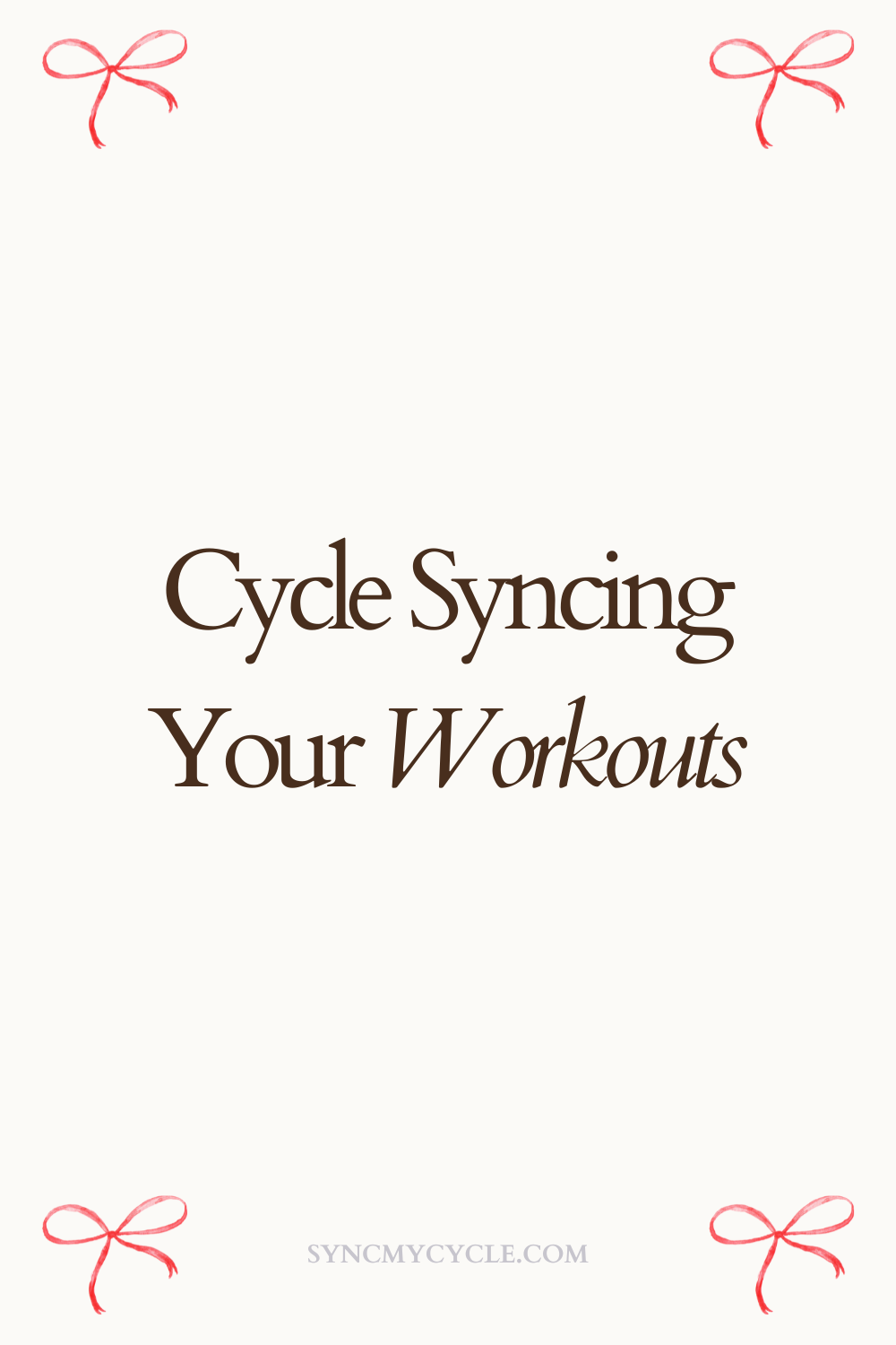 How to Cycle Sync Your Workouts The Right Way