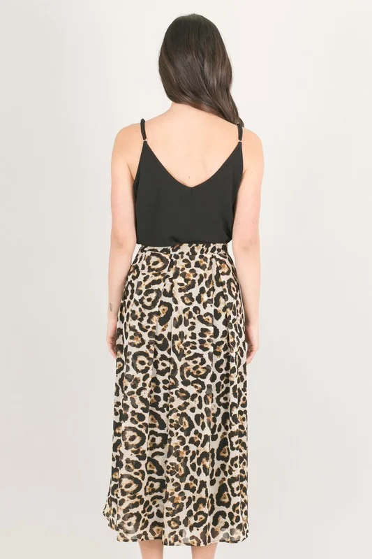 mid length leopard skirts modest