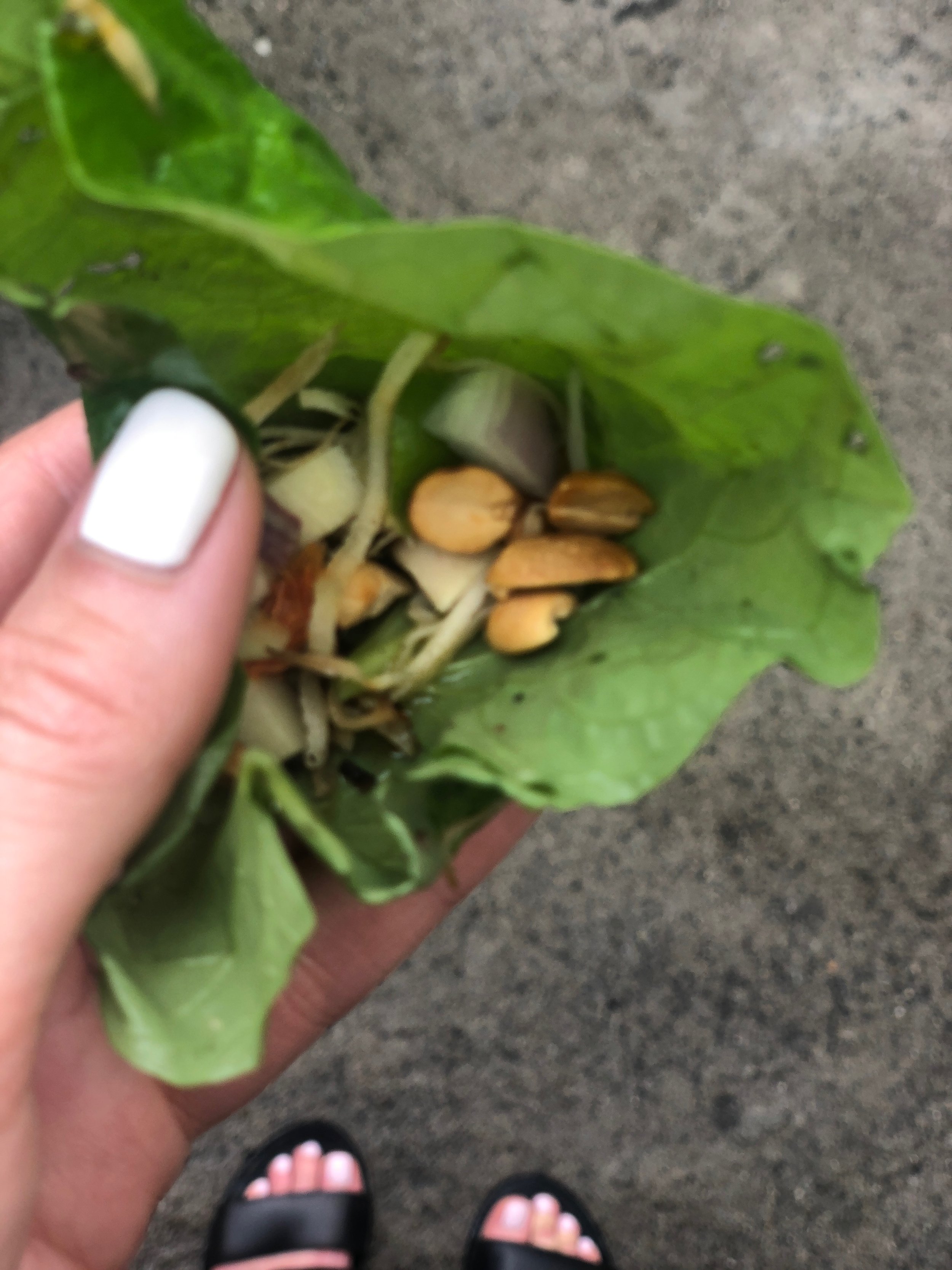 A traditional Thai snack called Miang Kham . (Not the best Pic, but had to share)