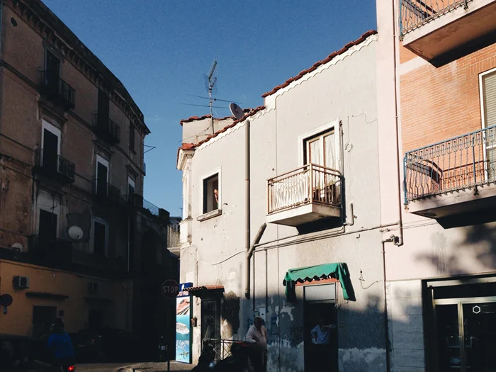 Taking a walk in Scafati before sunset