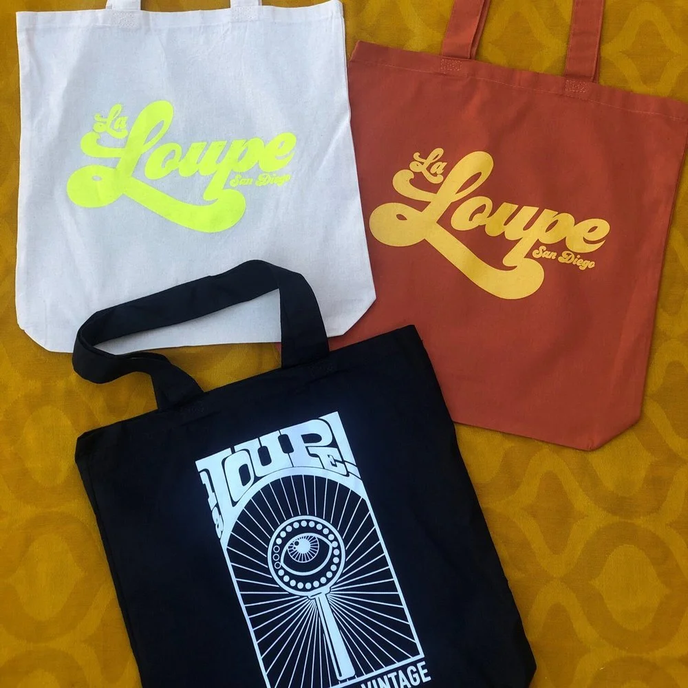 Free La Loupe Vintage Tote Bag with any $25+ Gift Card Purchase