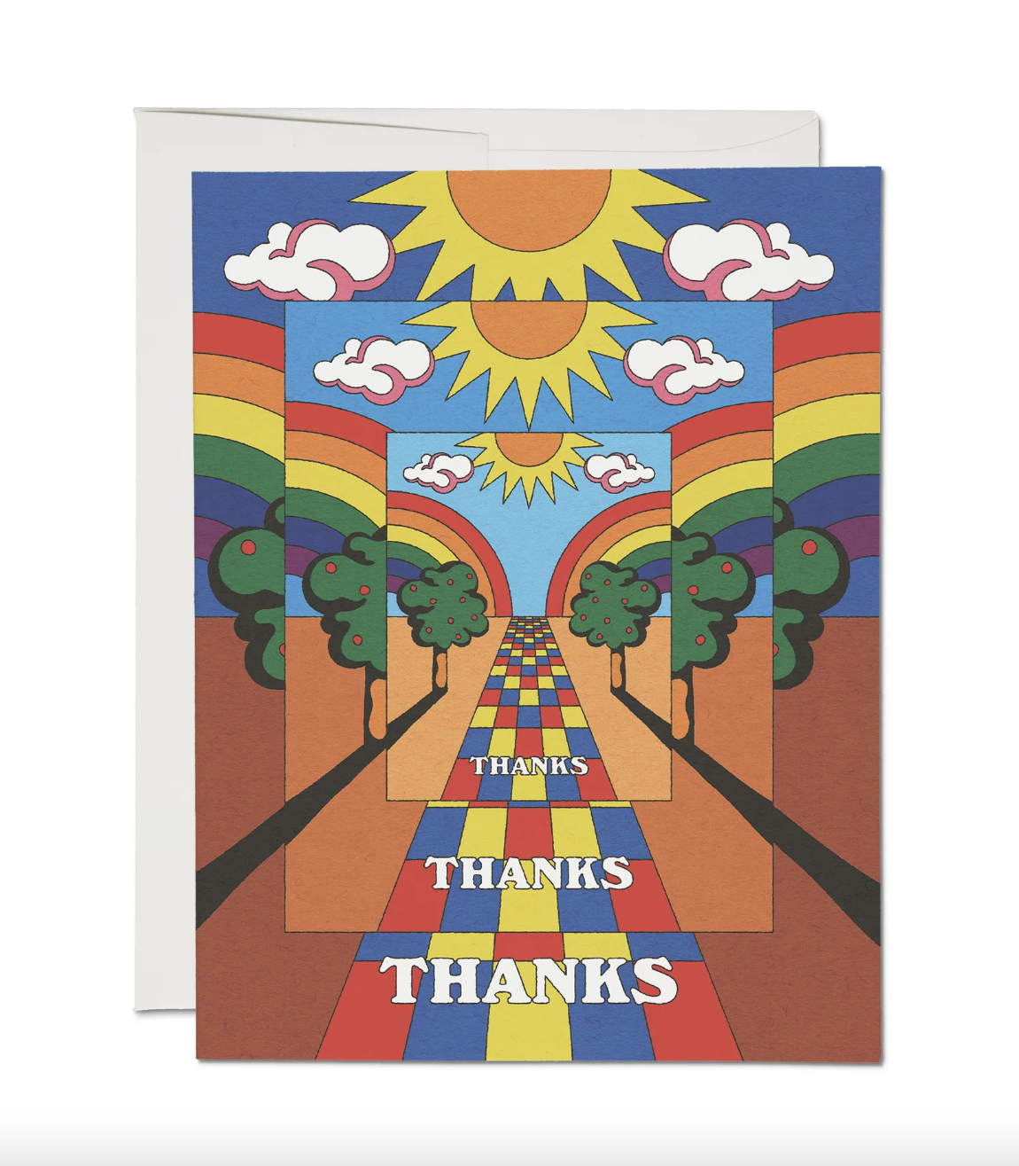 Mirrored Thanks Greeting Card