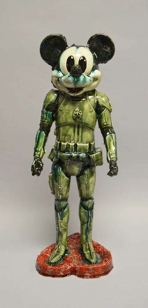 ROB REED MEMORIAL SCULPTURE AWARD BART VARGAS - Omaha, NE Stormtrooper Mickey ceramic