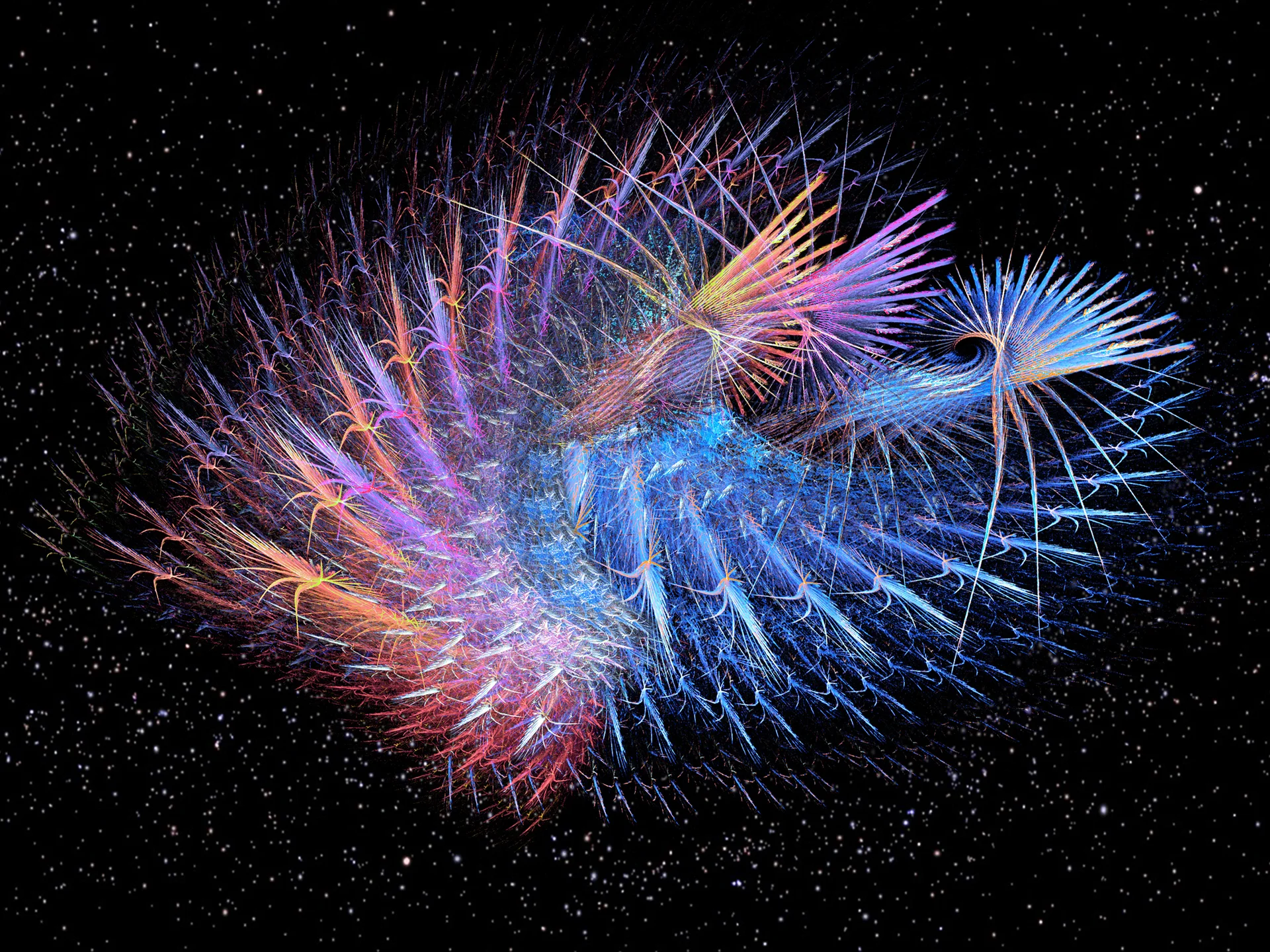 DEBORAH LUTZ - Good Hope, IL Heaven’s Spiral Reach digital fractal image giclee on silver paper, $325