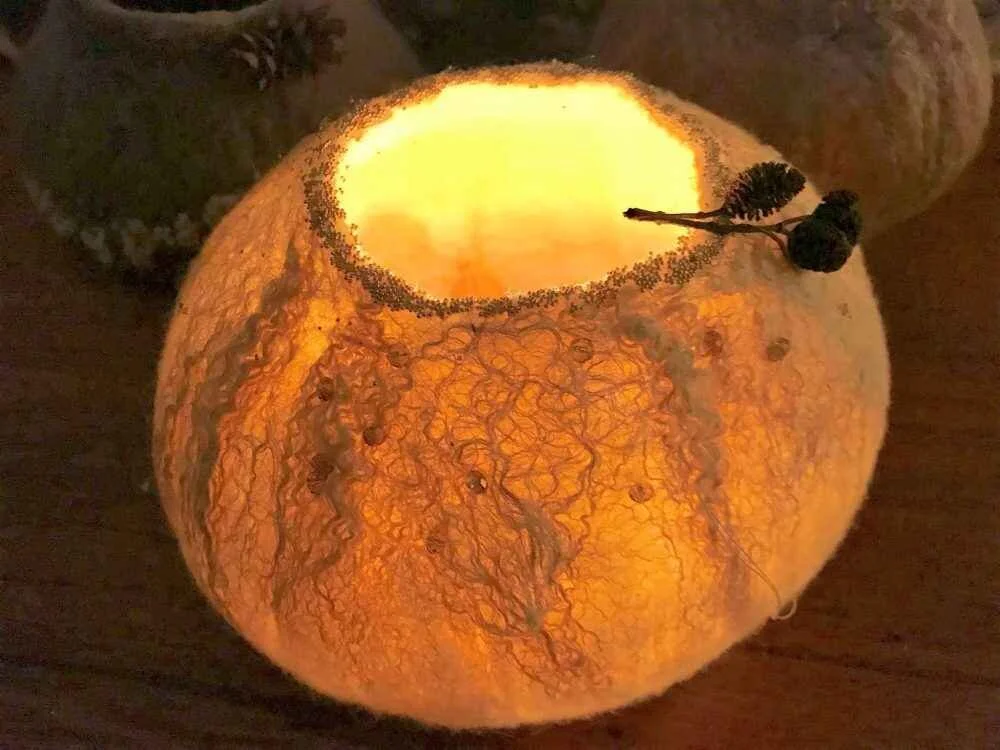Wet Felted Luminaries with Jeanne Clark