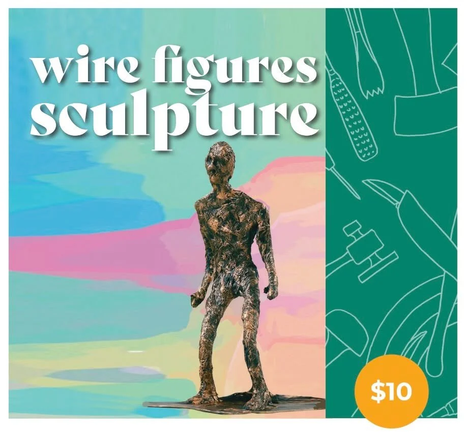 Twist, bend, shape, move 🌀 . . . calling all future sculptors! Using wire and mixed media, students will learn about form, proportion, and how to construct a figure in this fun, technique-building class at the Arts Center. Recommended for kids aged 