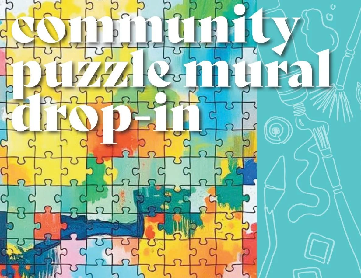 π CALLING ALL KIDS! π Help us piece together a collaborative work of art: a large-scale decorated π§© community puzzle! The final product will be on display in the brand-new π« Imagination Station. 
This πΈ FREE πΈ drop-in art-making opportunity wi