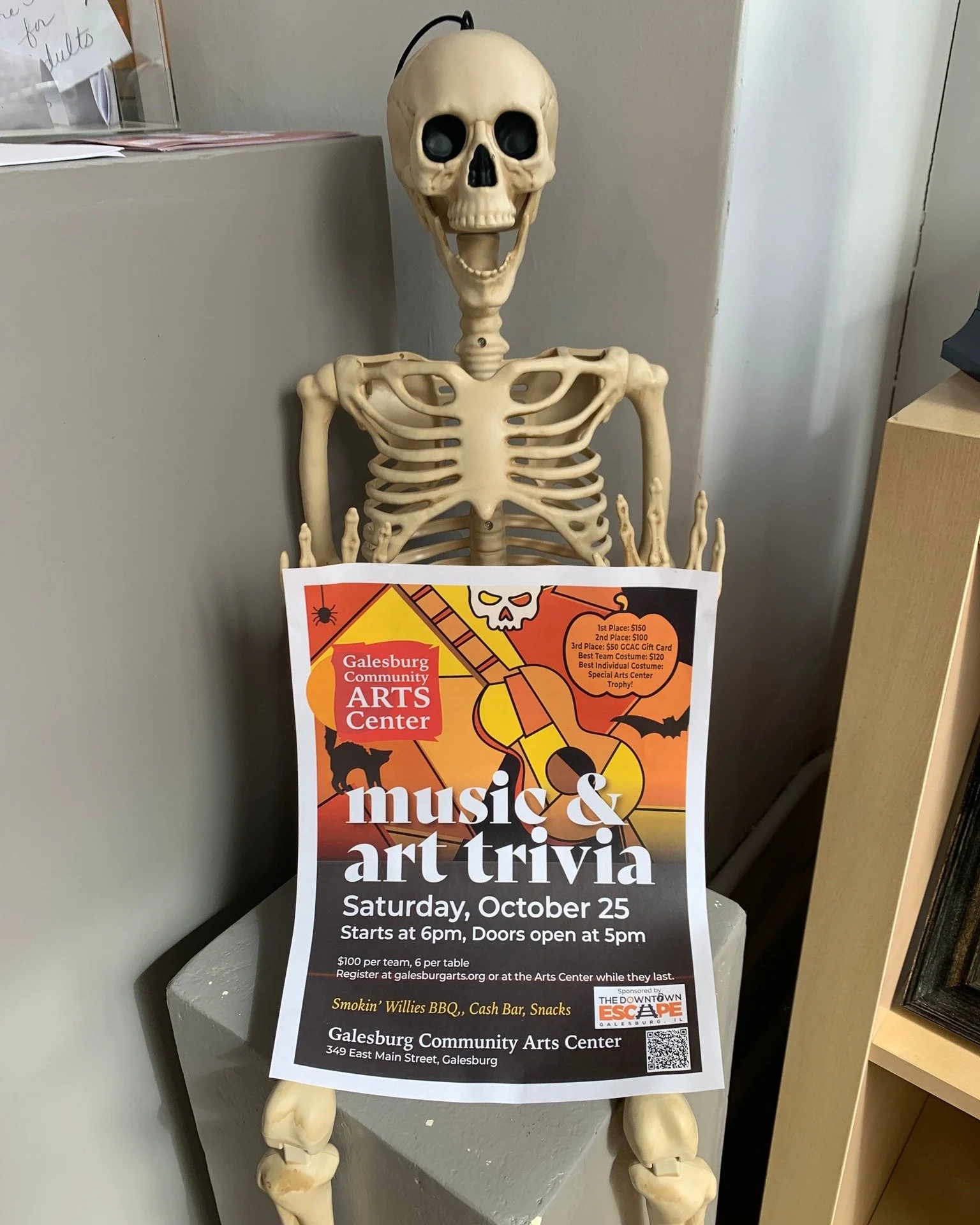 There's still time to secure your table for our π SPOOKY ART & MUSIC TRIVIA NIGHT FUNDRAISER coming up on Saturday, October 25th at 6pm! Food truck from Smokin’ Willies BBQ, plus popcorn + cash bar. πΏπΉ Plus, don't forget to come in costu