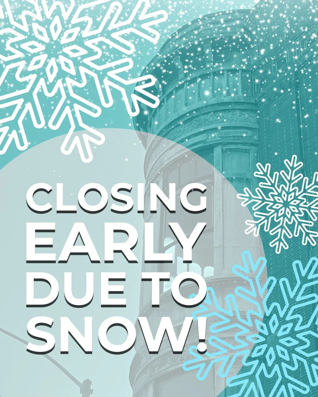 🚨 Due to the increasingly snowy conditions, GCAC will be CLOSING early today at 1pm. We hope you will stop in next week Tues-Fri from 11-4 or next Saturday, December 20 from 10-3 to see our Permanent Collection show &amp; get in that last-minute hol