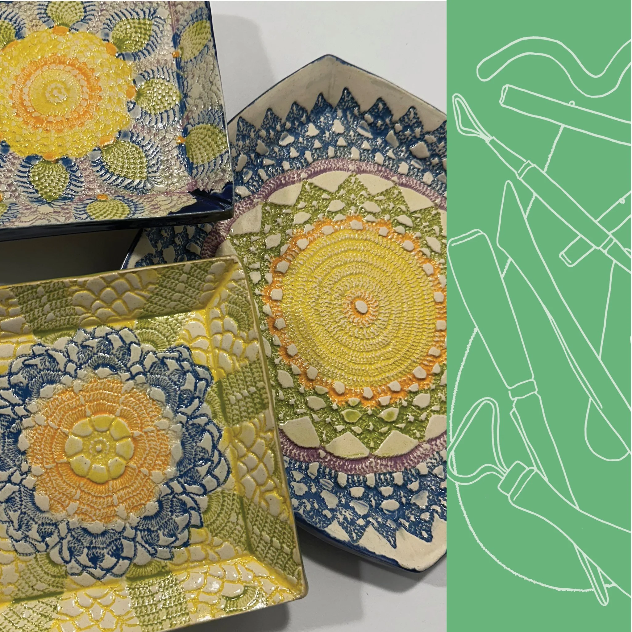 Join Chris Dokolasa and jump right in to create ceramics using basic handbuilding skills. Finish your designs with beautiful radial patterns and colorful glazes! Register here 👉 https://galesburgarts.networkforgood.com/events/95993-mandala-ceramics-
