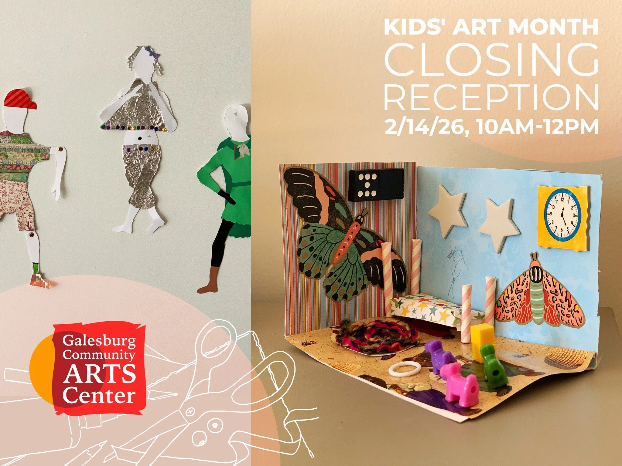 KIDDOS + FAMILIES! 🌟 Don't forget to join us for the closing reception of the Kids' Art Month Exhibition, which will take place SATURDAY, FEB. 14th from 10am-12pm.

Kids can enjoy some festive snacks, see their pieces up on the wall, and take their 
