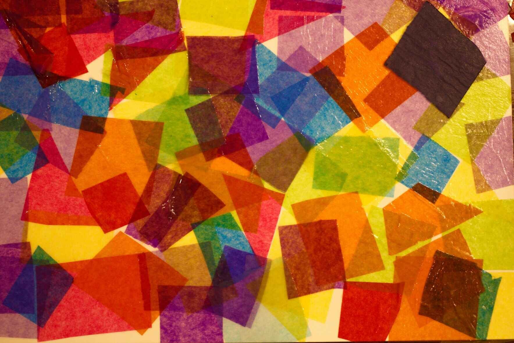 Homeschool Art Club: 3D Tissue Paper Paintings