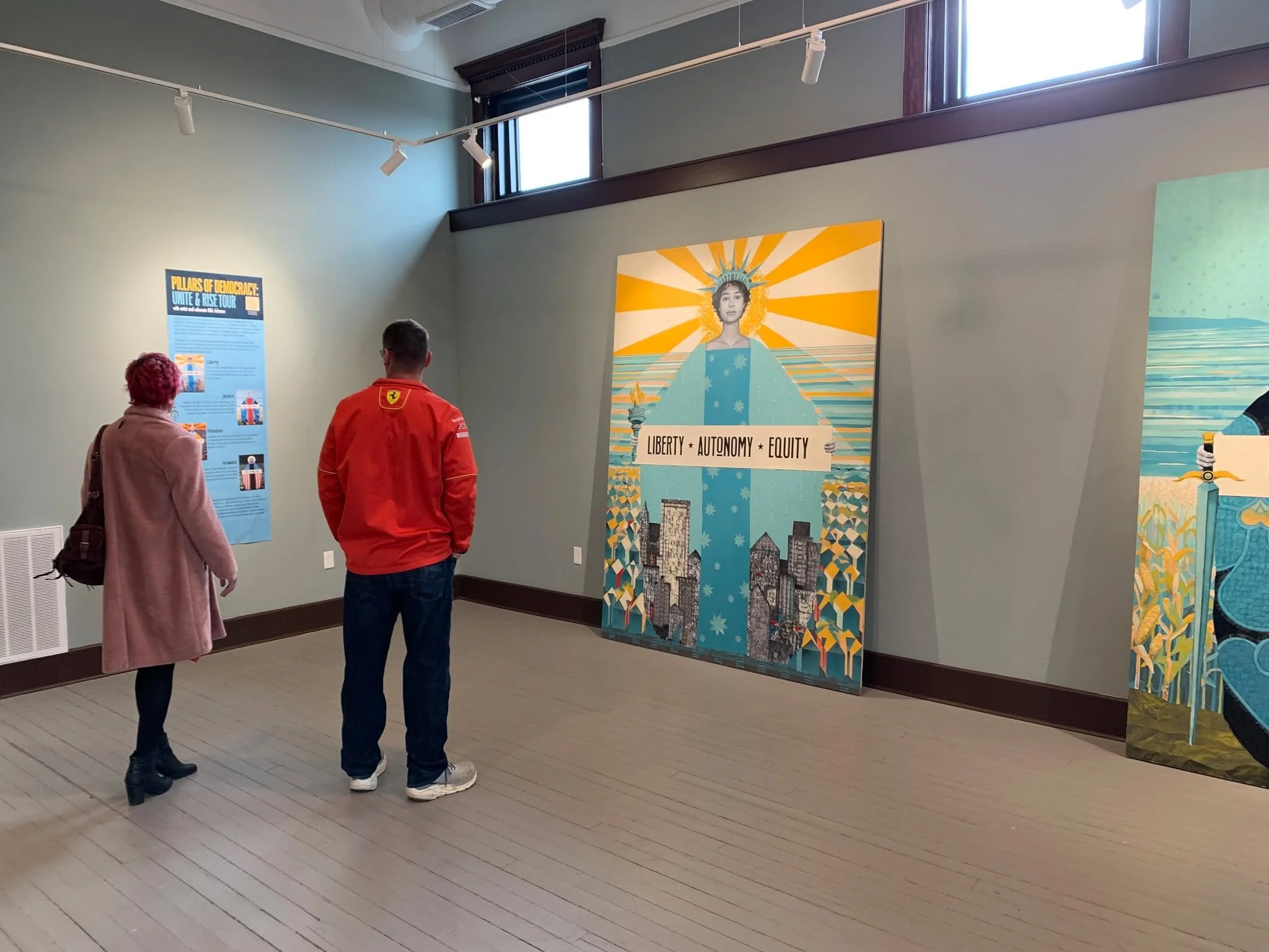 Some 📸 photos from last night's opening receptions for BASIA KROL: Of All things Visible &amp; PILLARS of DEMOCRACY, plus a few from this morning's workshop with Niki Johnson. 

🖼 BASIA KROL: OF ALL THINGS VISIBLE, May 1 - June 6, Mark &amp; Jeanne