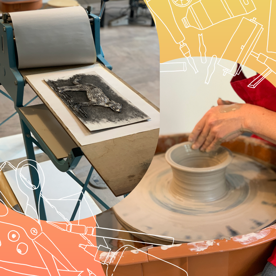 Open Studios: Pottery + Printmaking  