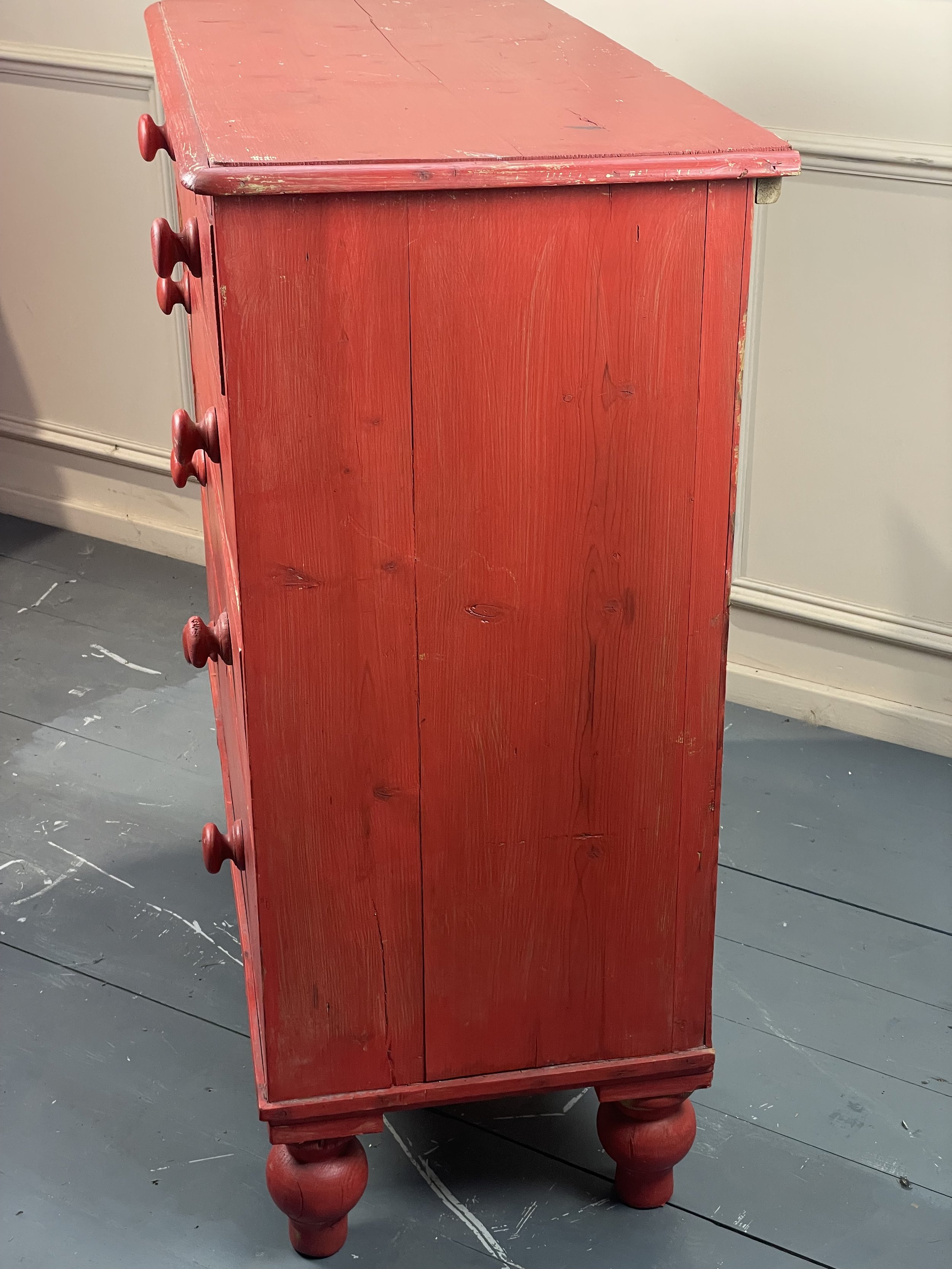 Painted Pine Chest of Drawers
