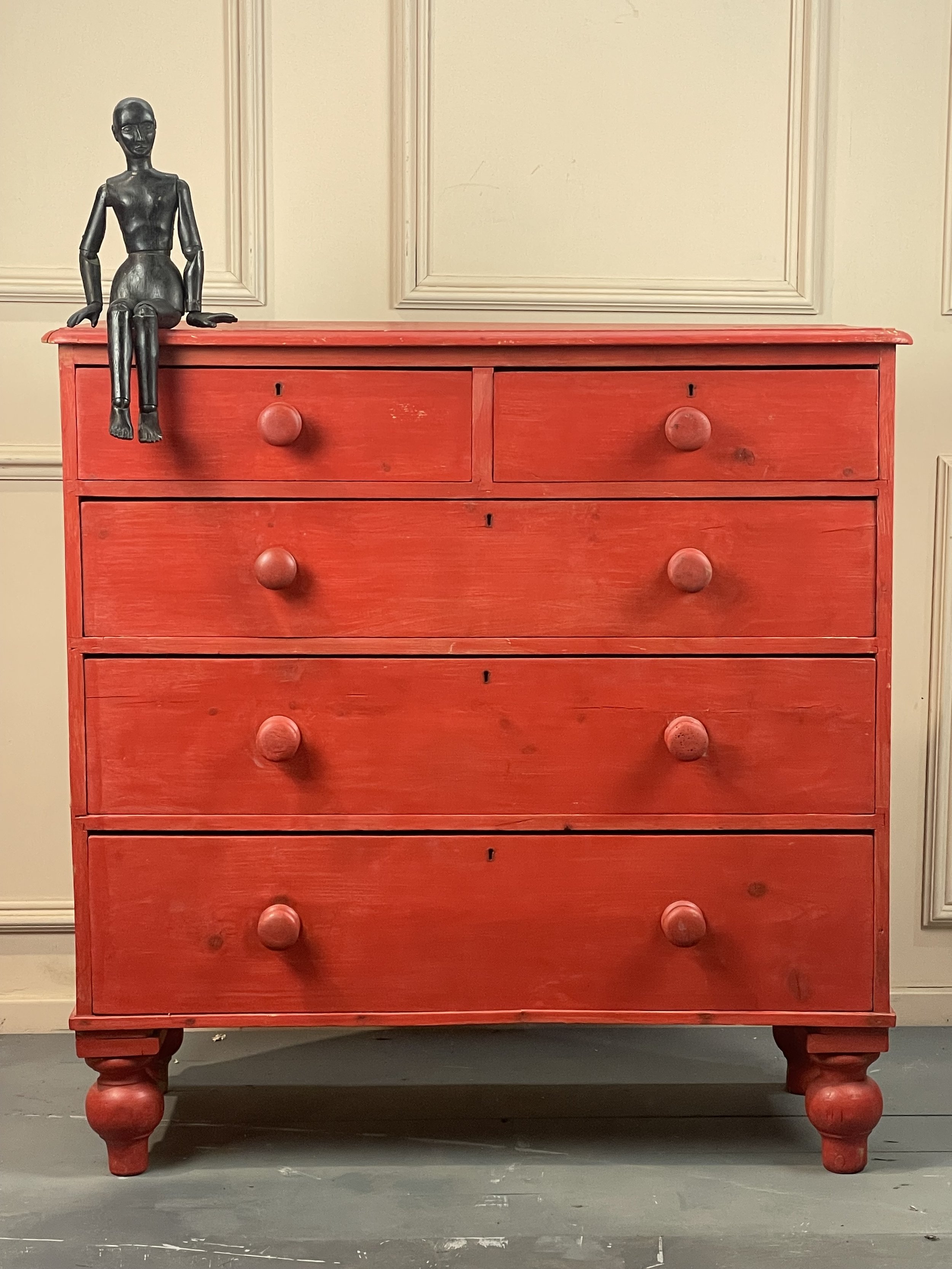 Painted Pine Chest of Drawers