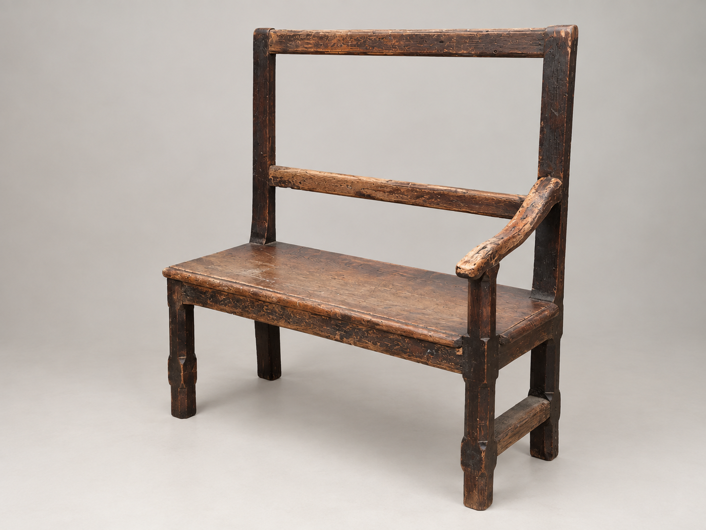 Vernacular Oak Hall Bench