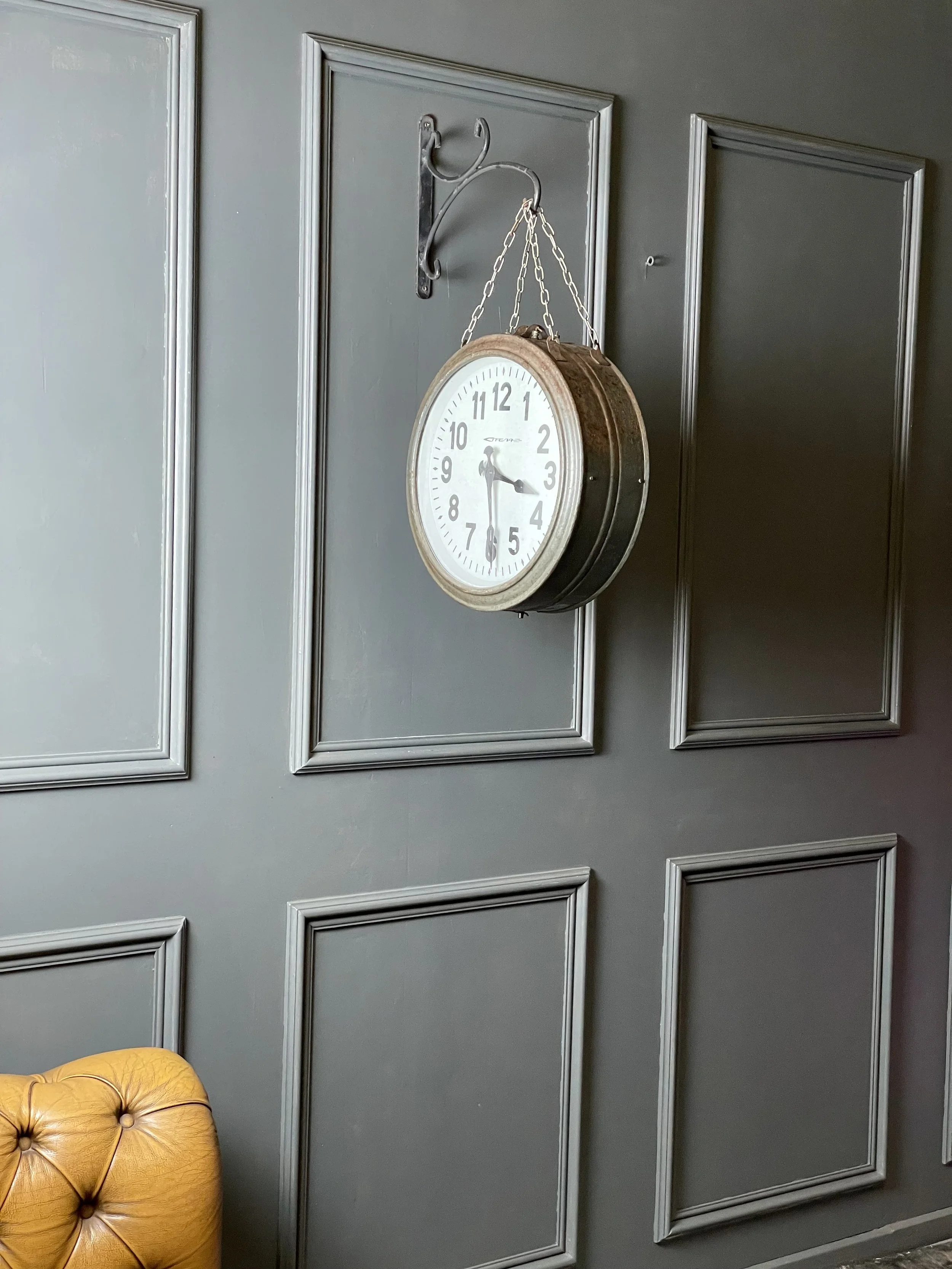 Double Sided Industrial Soviet Era Clock