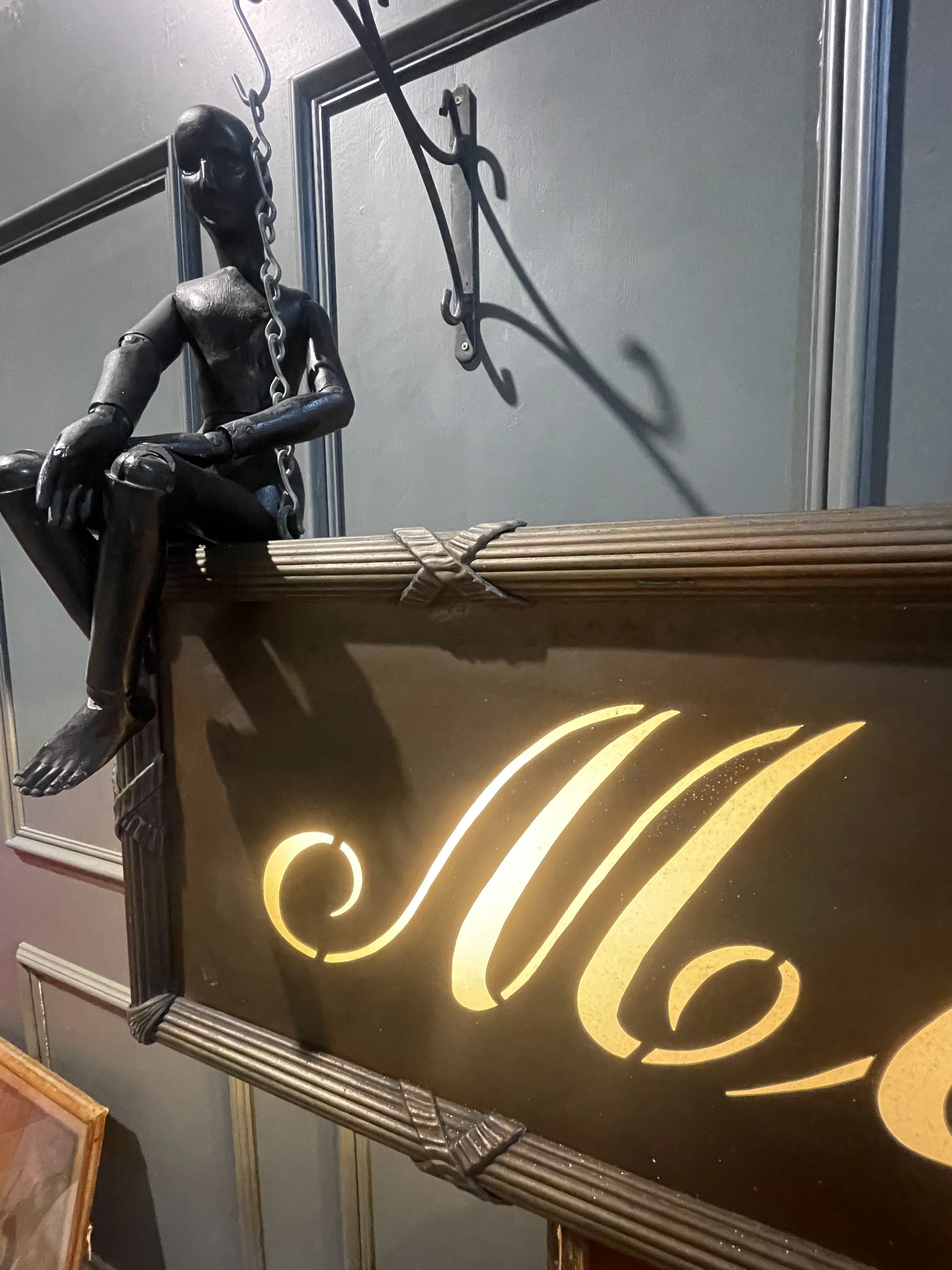 1930s Gentlemans Outfitters Illuminated Sign