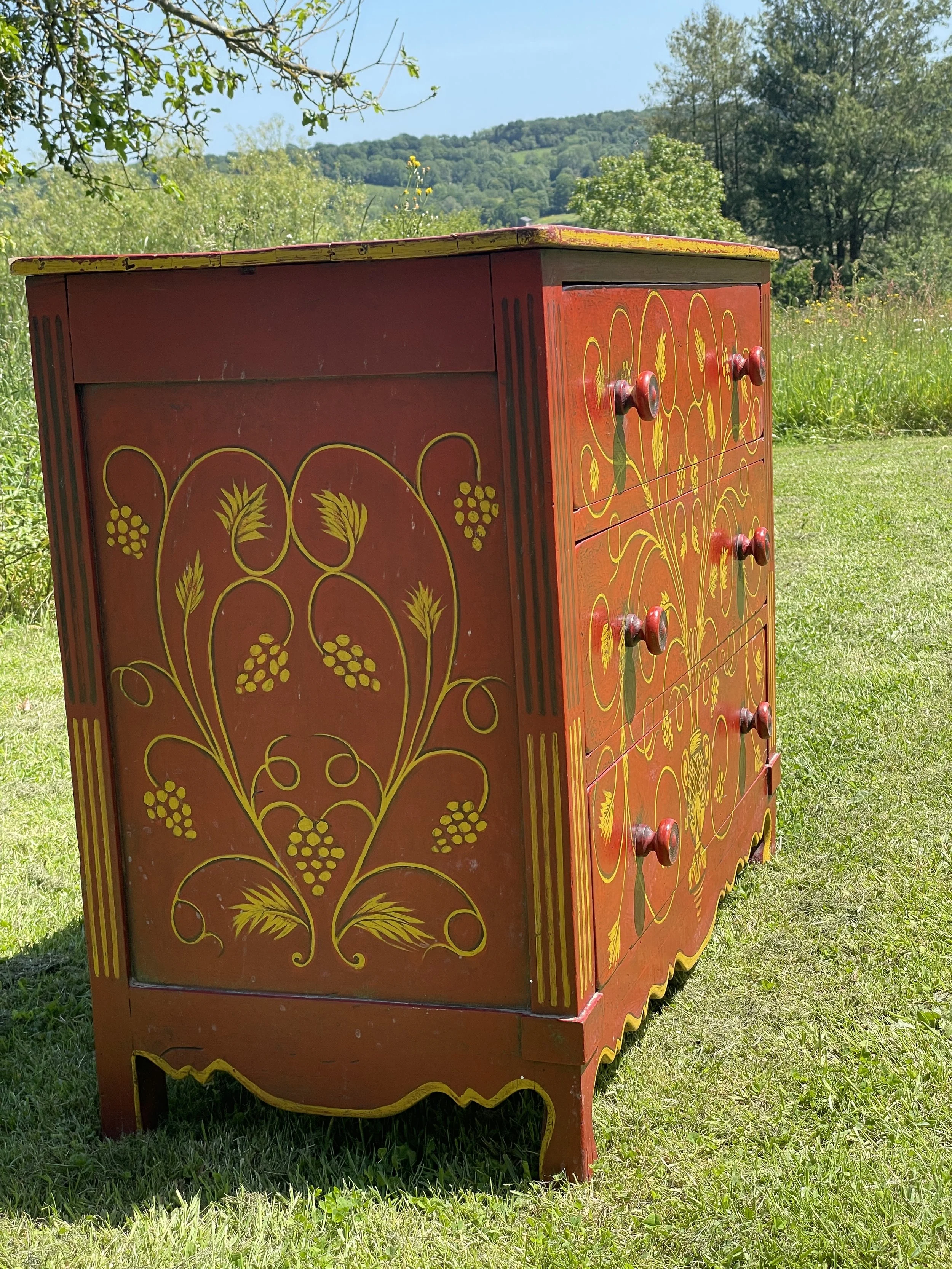 Early 20th Century French Hand Painted Chest of Drawers