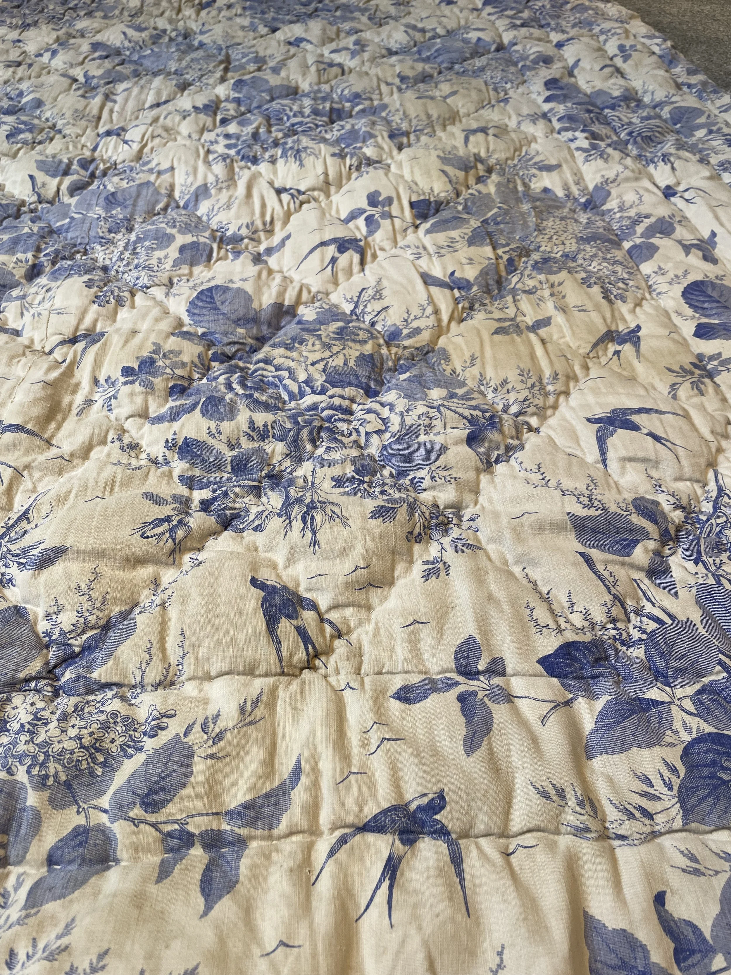 19th Century French Toile de Jouy Quilt