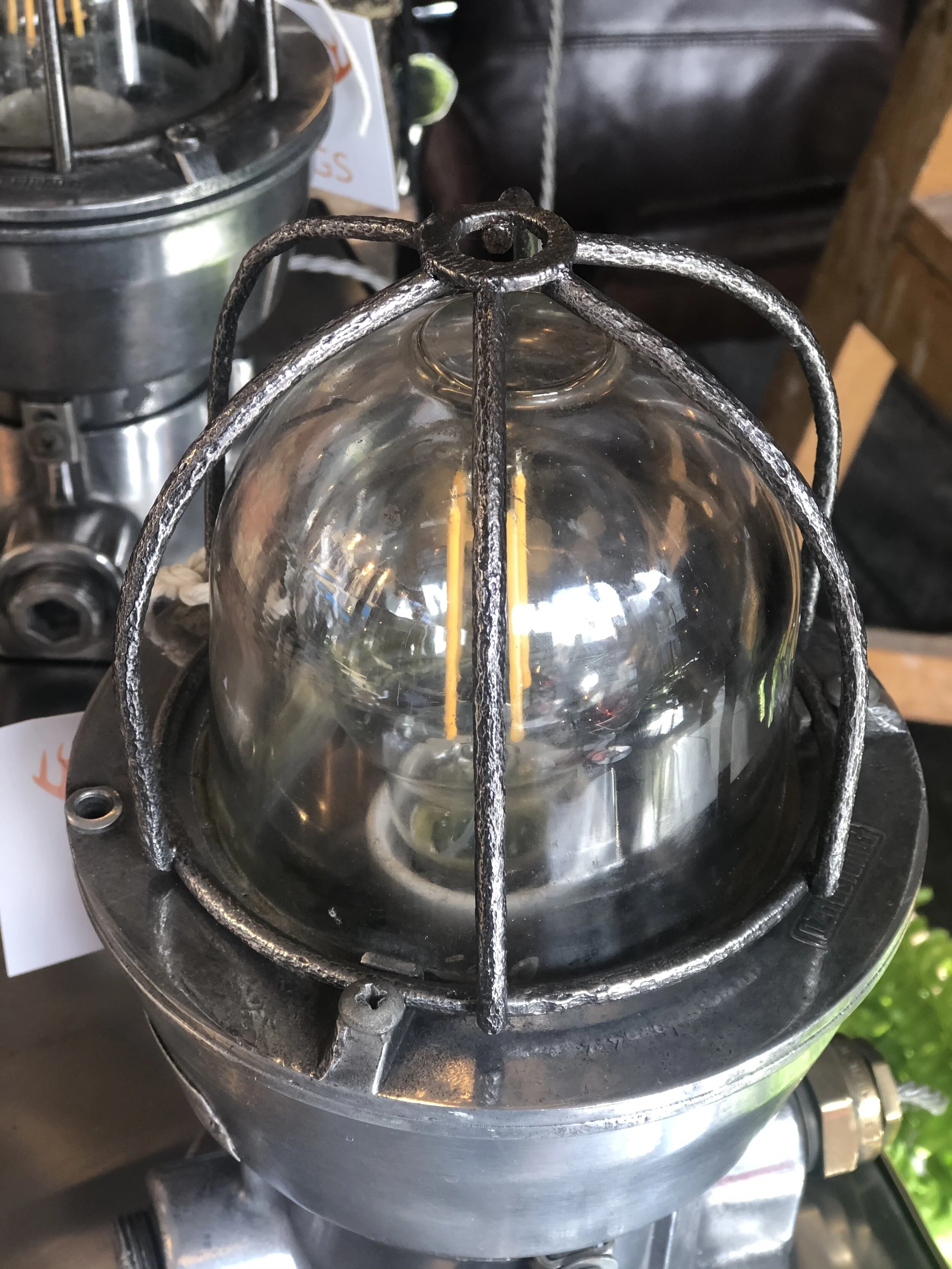 Vintage Industrial Italian Ship Lamps