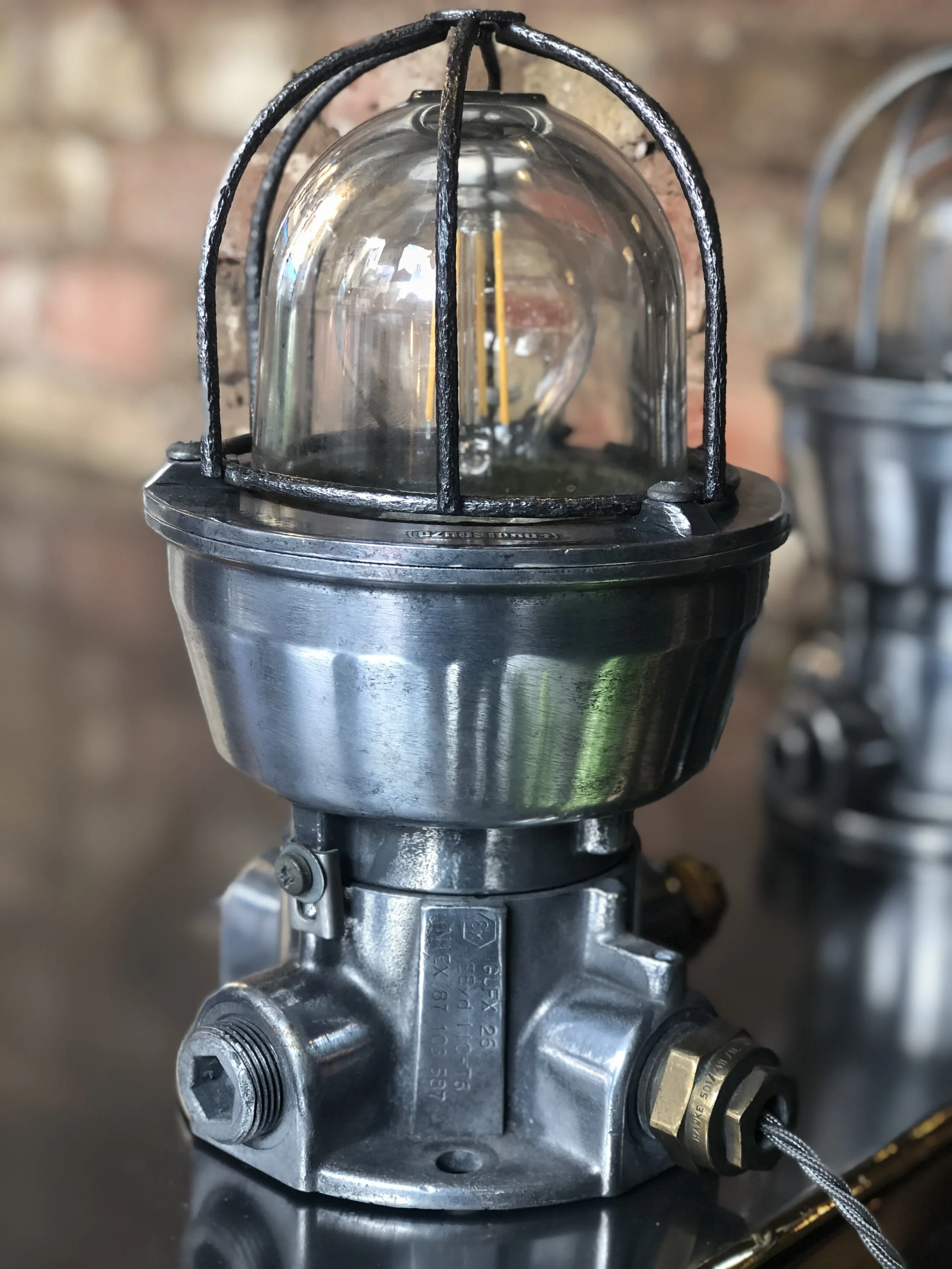 Vintage Industrial Italian Ship Lamps