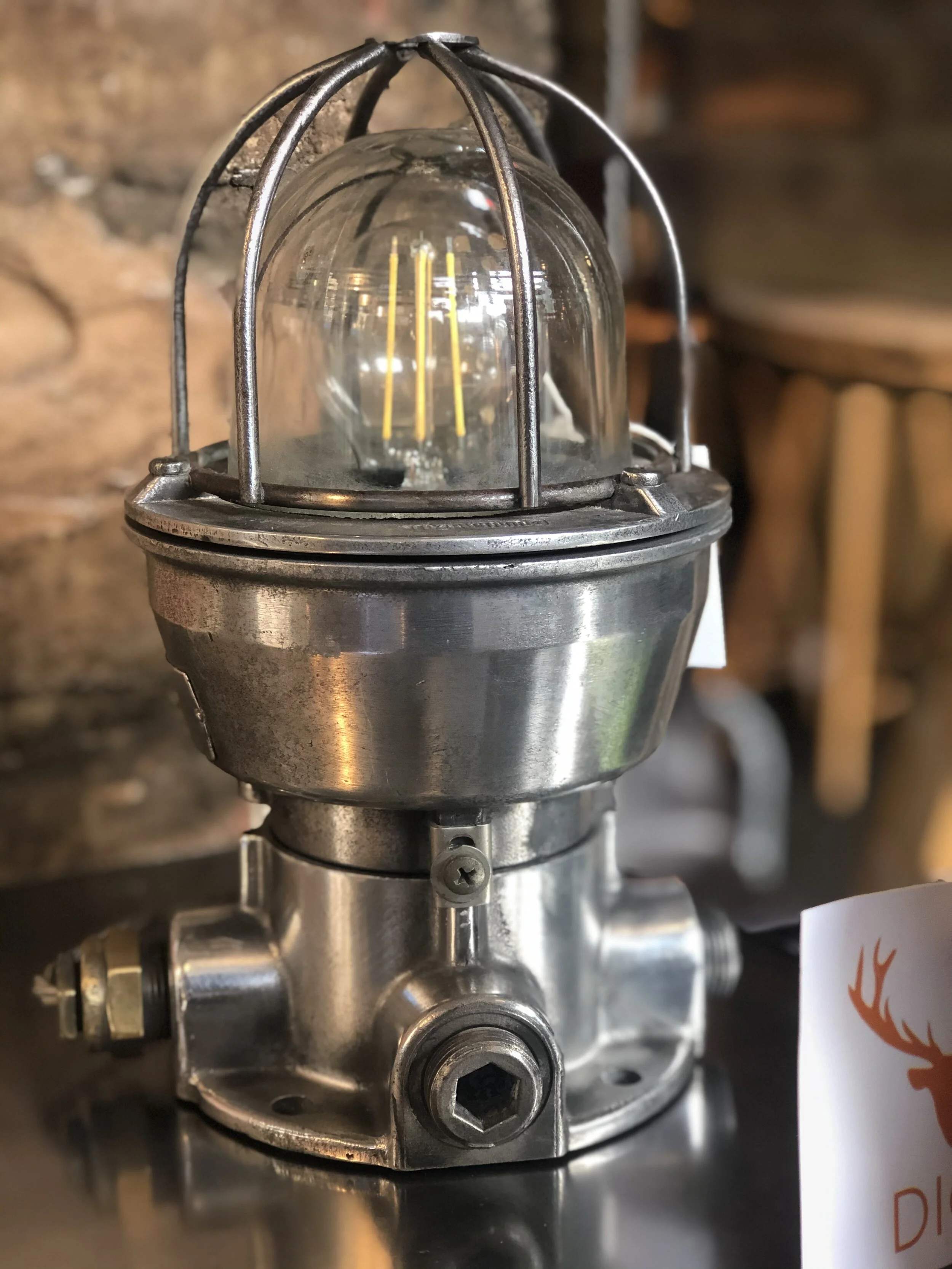 Vintage Industrial Italian Ship Lamps