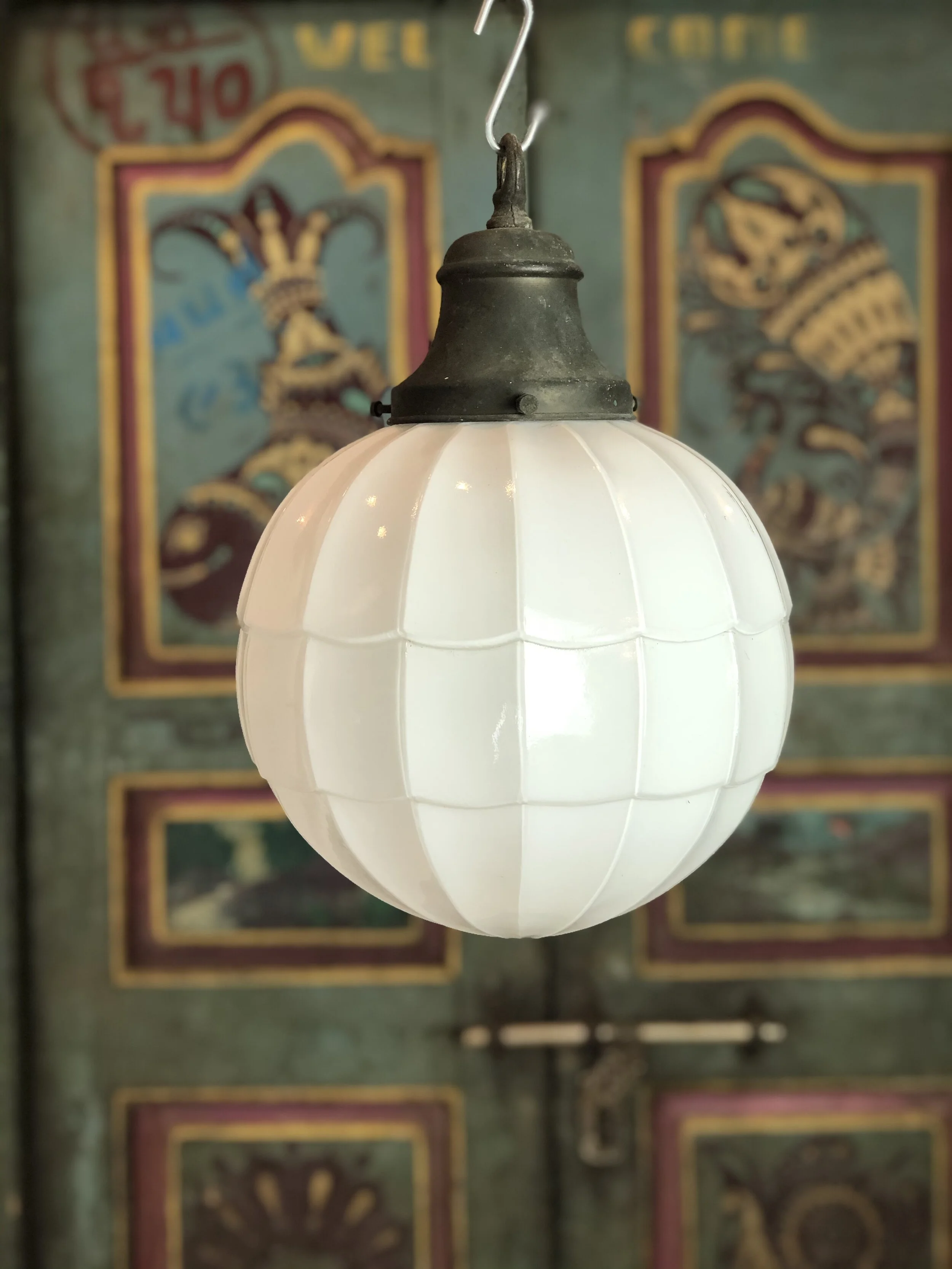 Art Deco Opaline Pendant Light