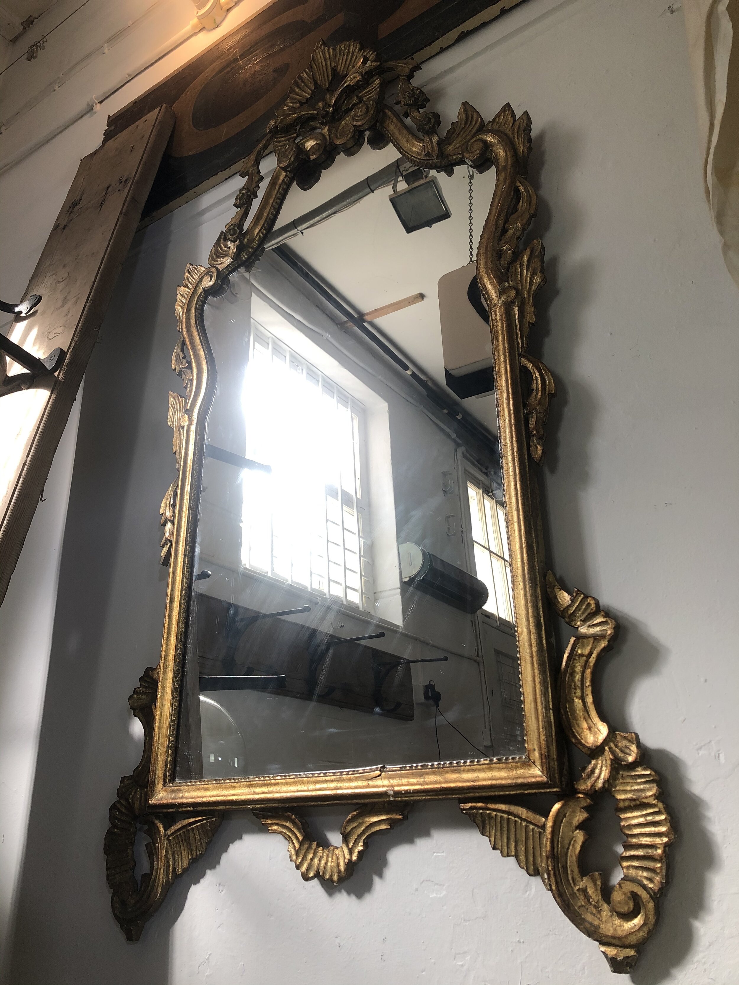 Antique Rococo Revival Style Mirror