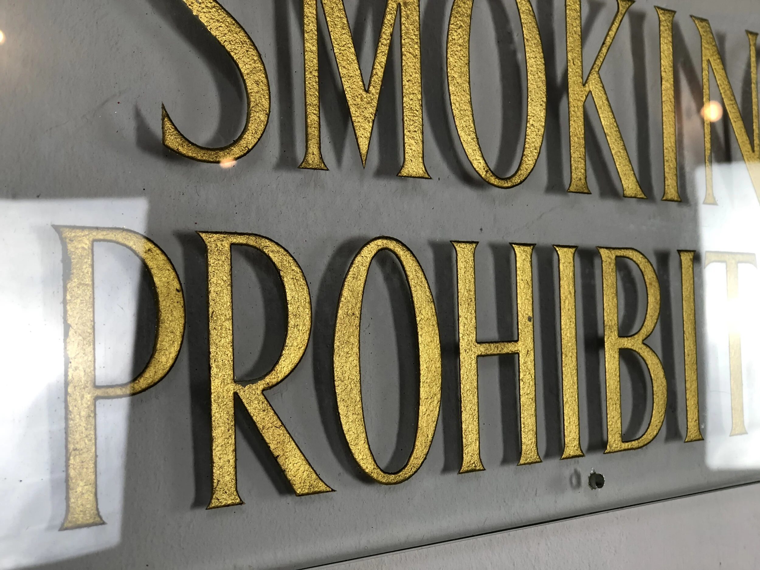 Vintage Glass Sign