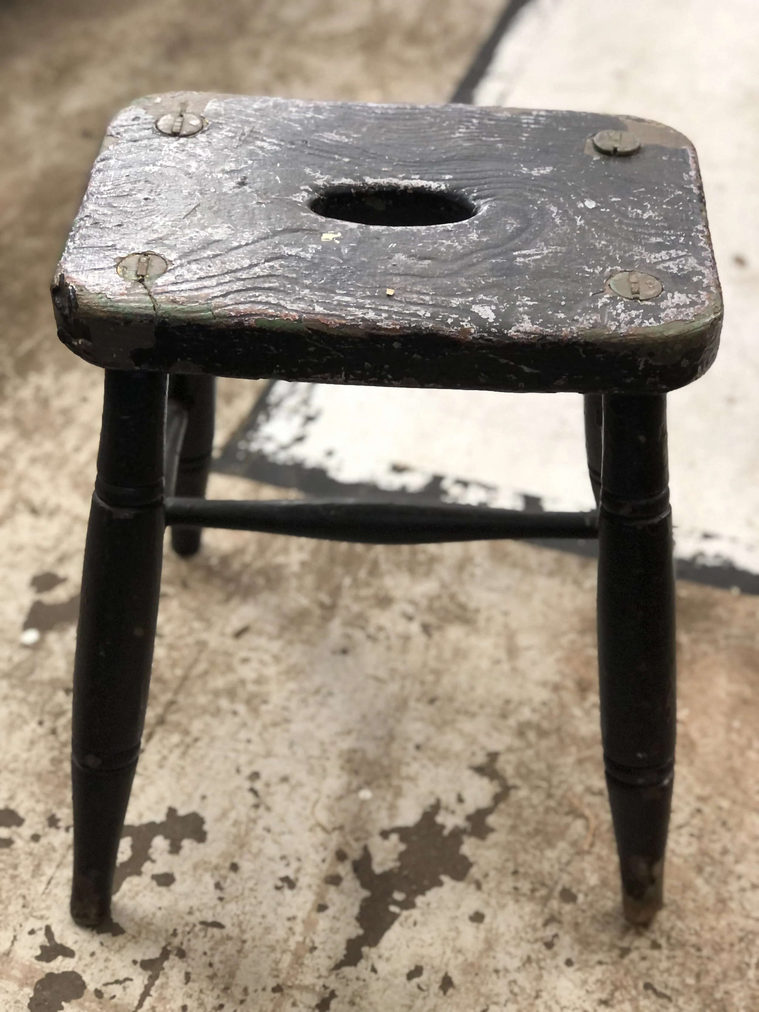 Antique Elm Milking Stool