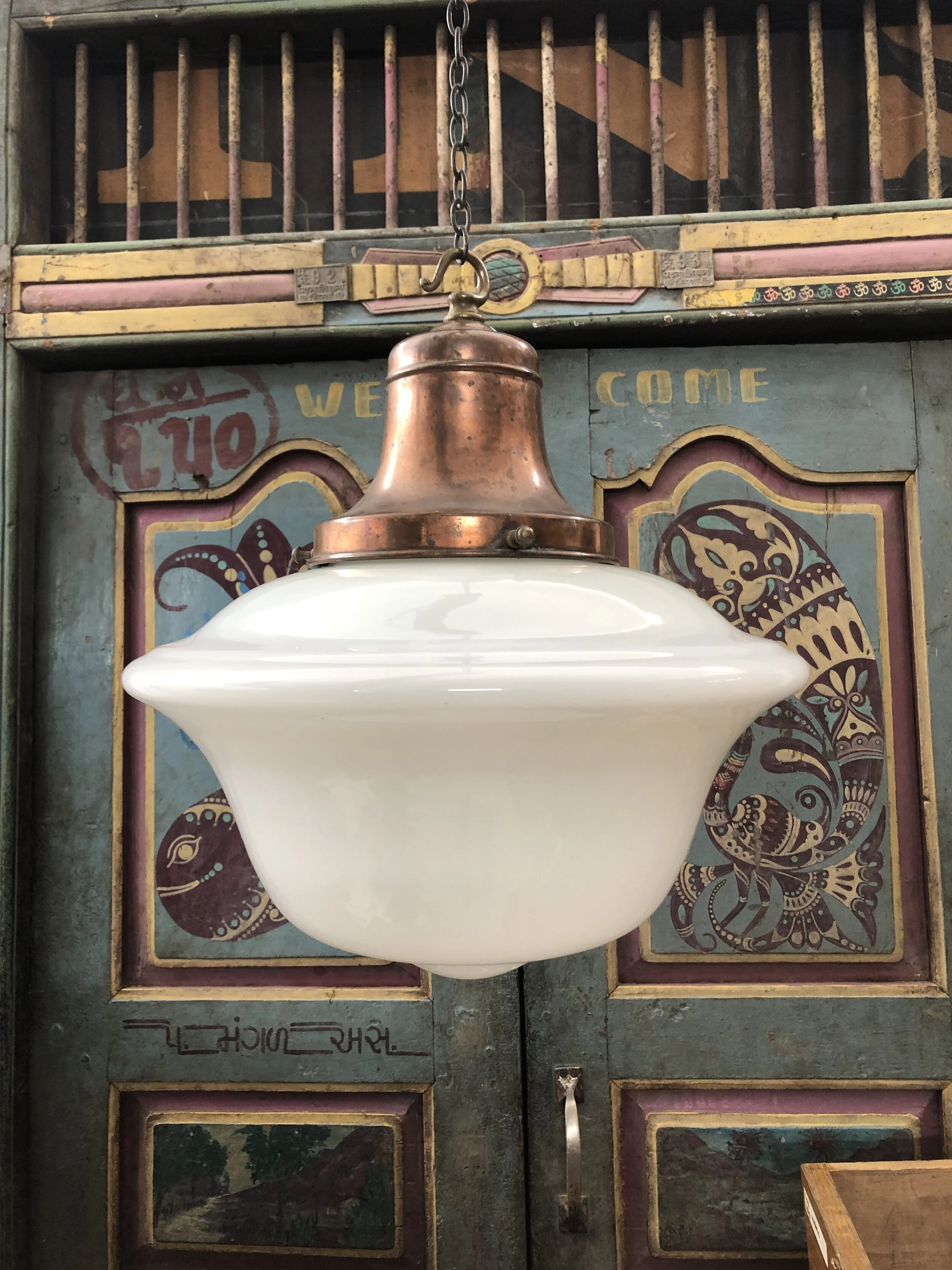 Antique Opaline Chapel Light