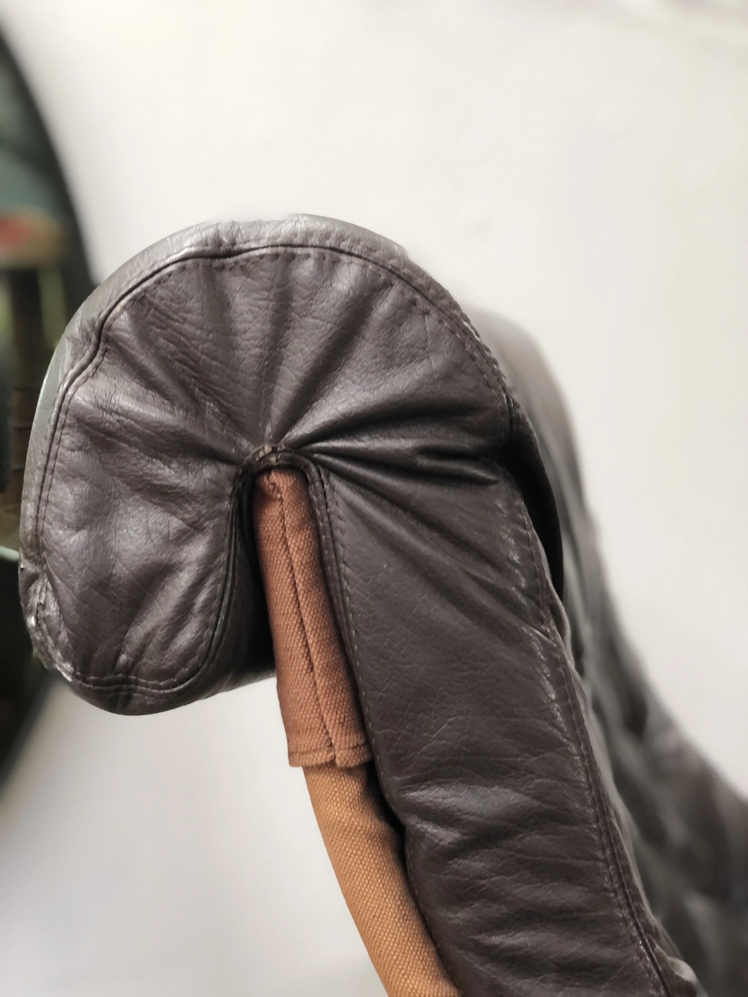 Noboru Nakamura Bore Leather Chair with Footstool