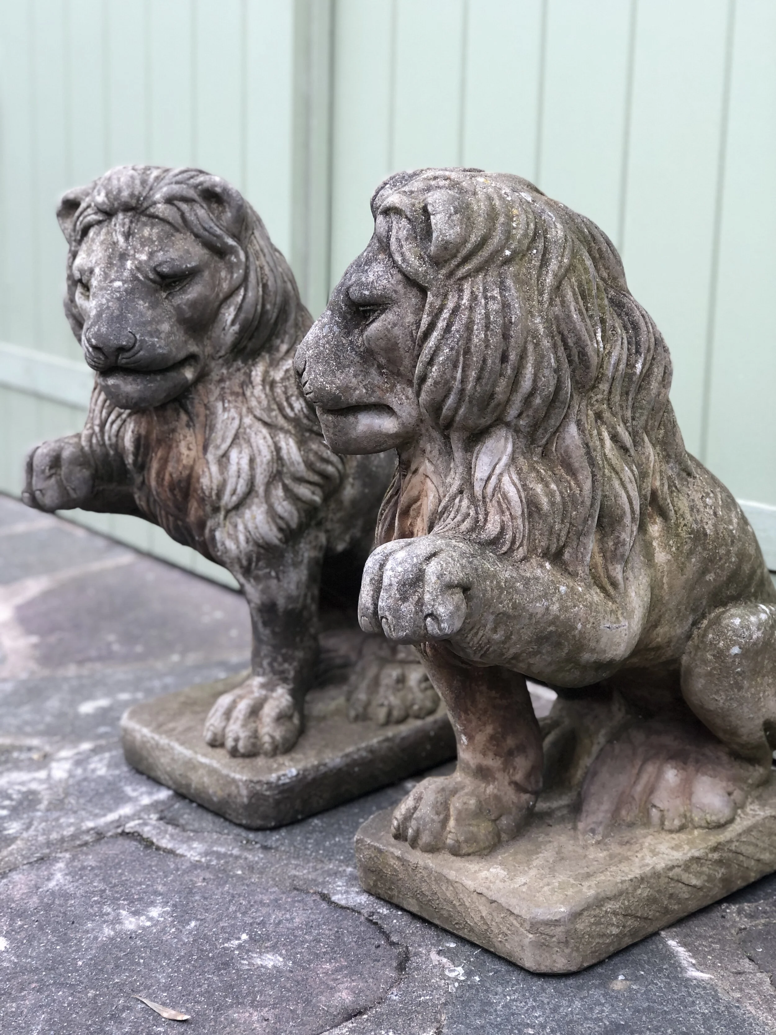 Pair Stone Lions