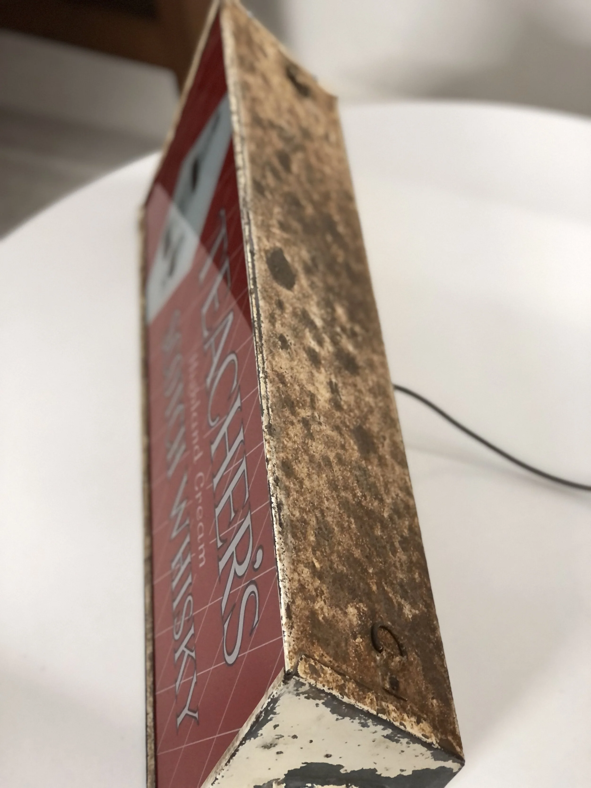 Vintage Illuminated Whisky Sign