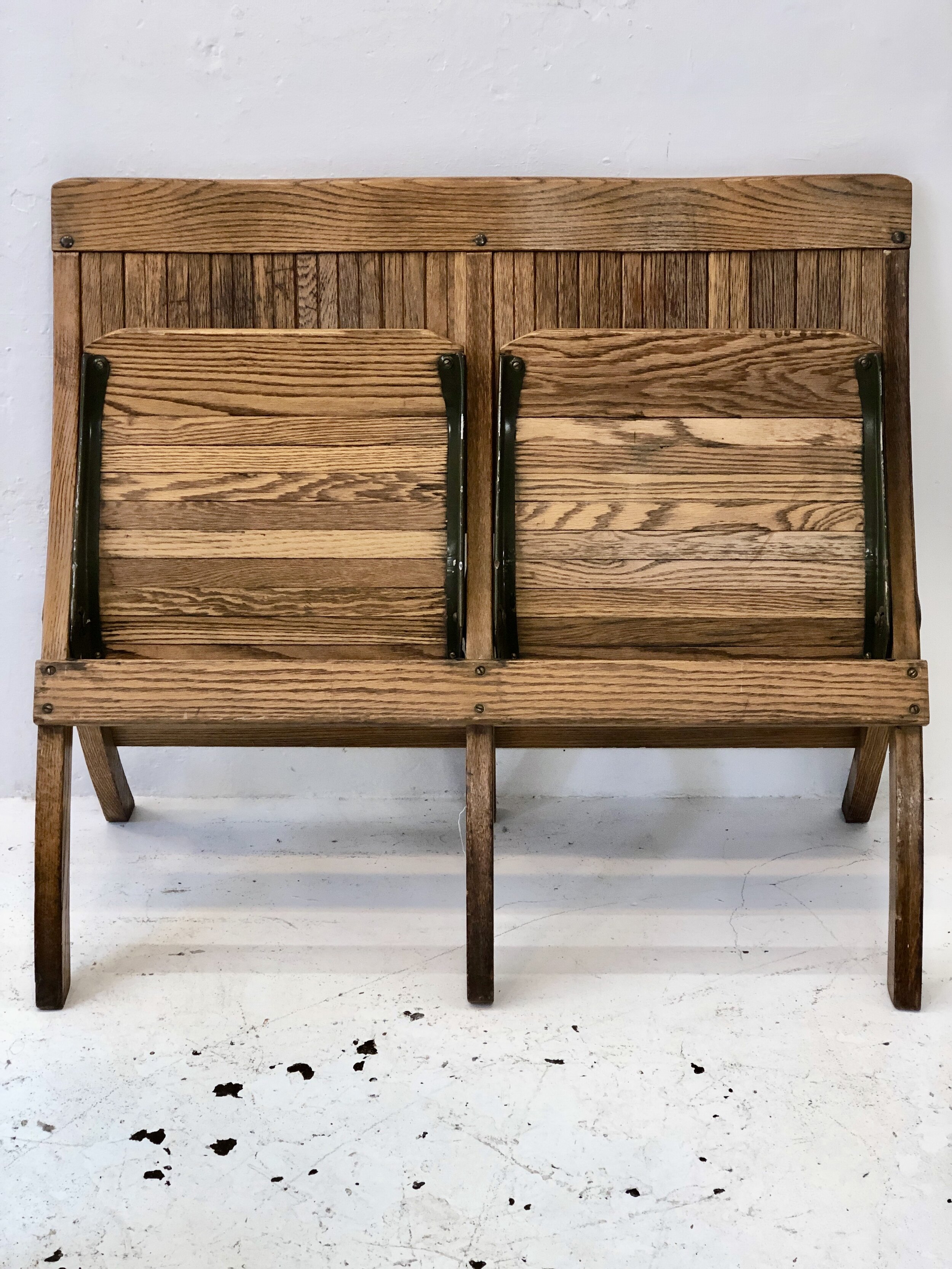 American Mid Century Oak Folding Bench