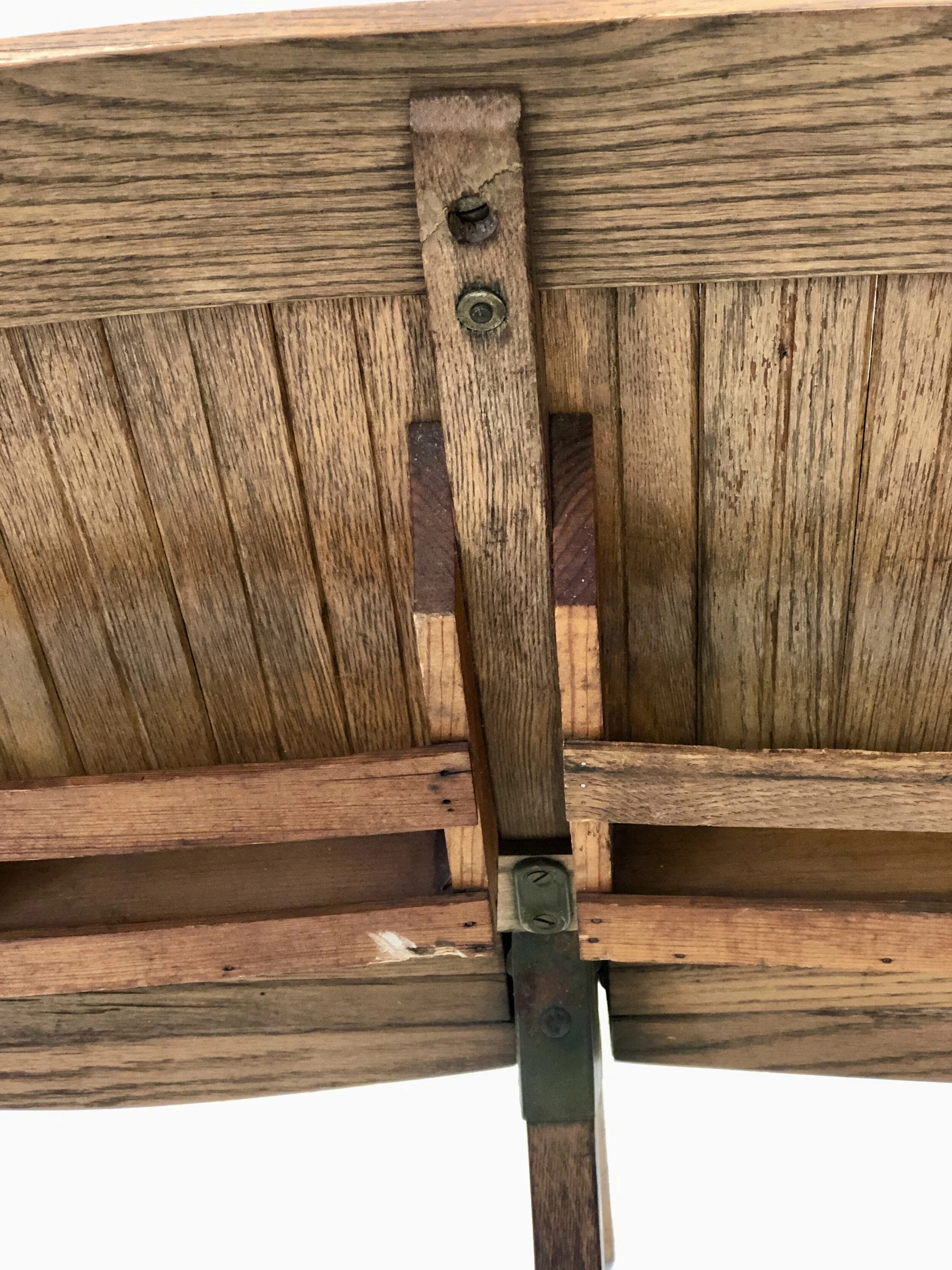 American Mid Century Oak Folding Bench