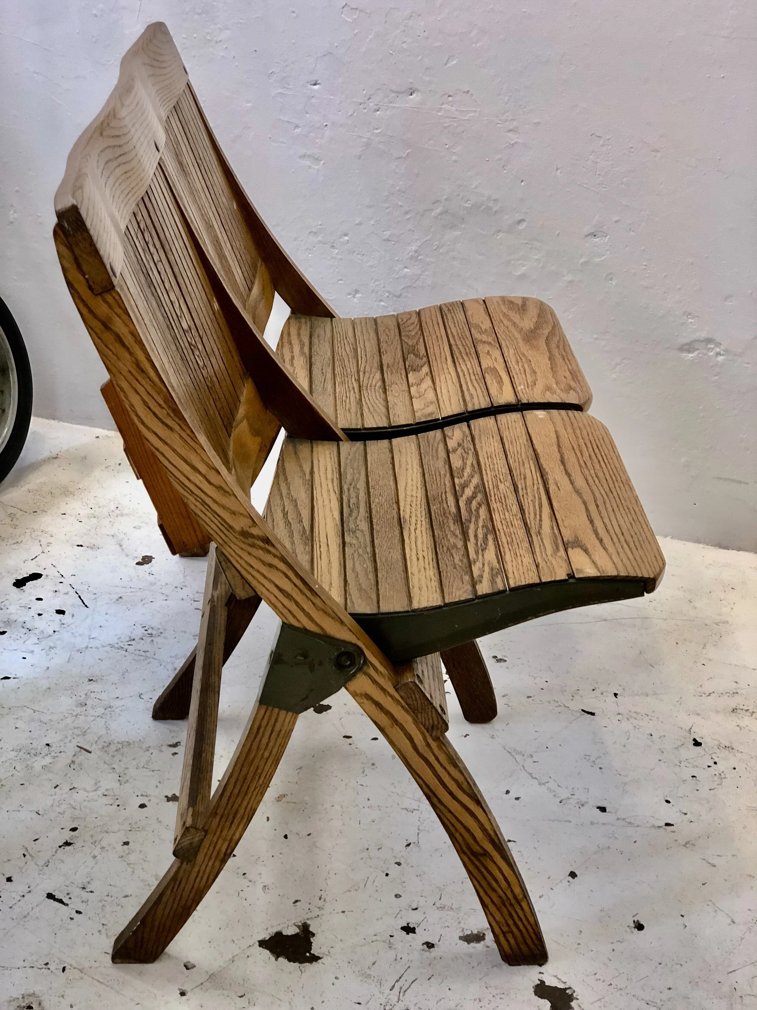 American Mid Century Oak Folding Bench