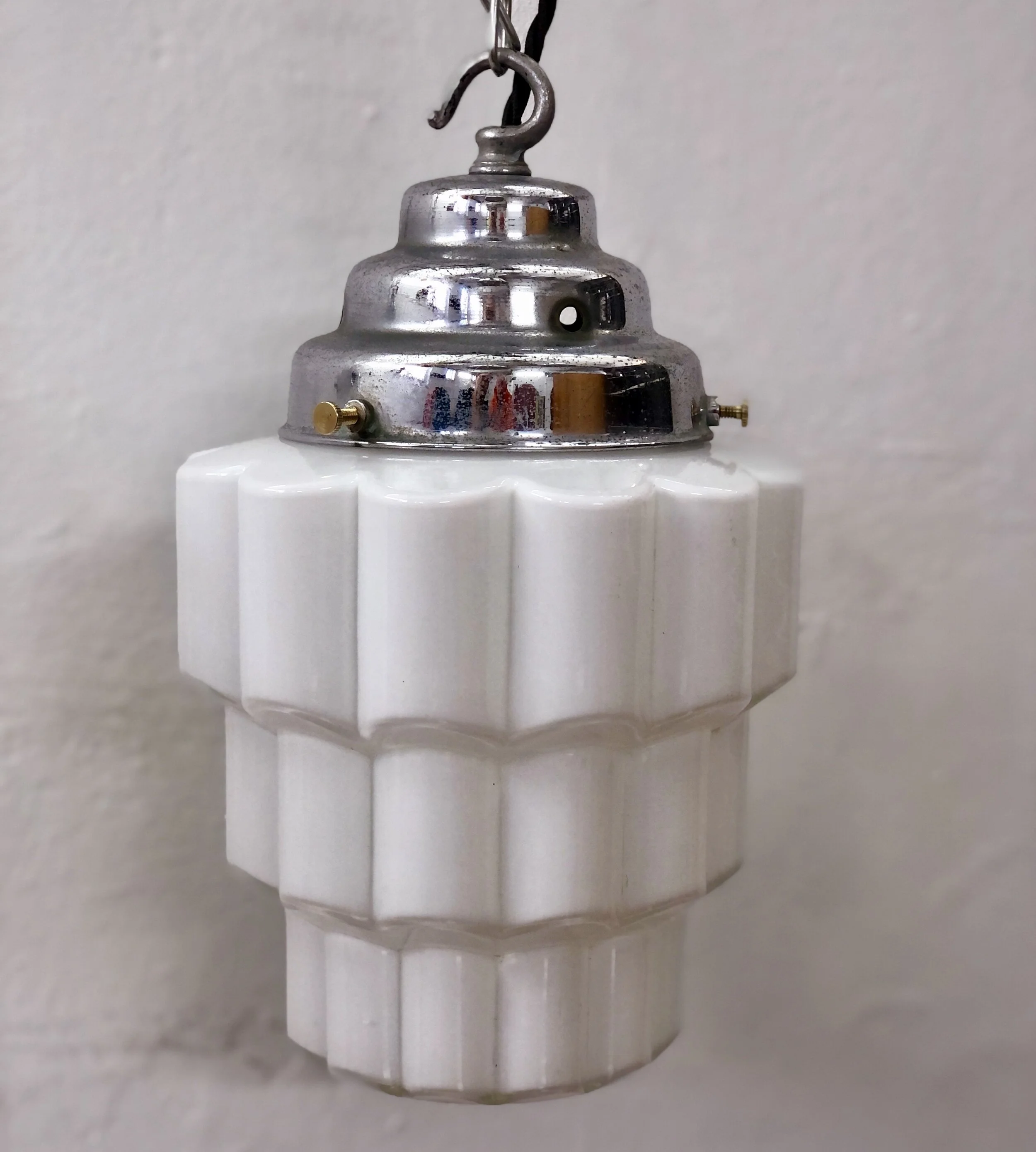 Art Deco Opaline Pendant Light