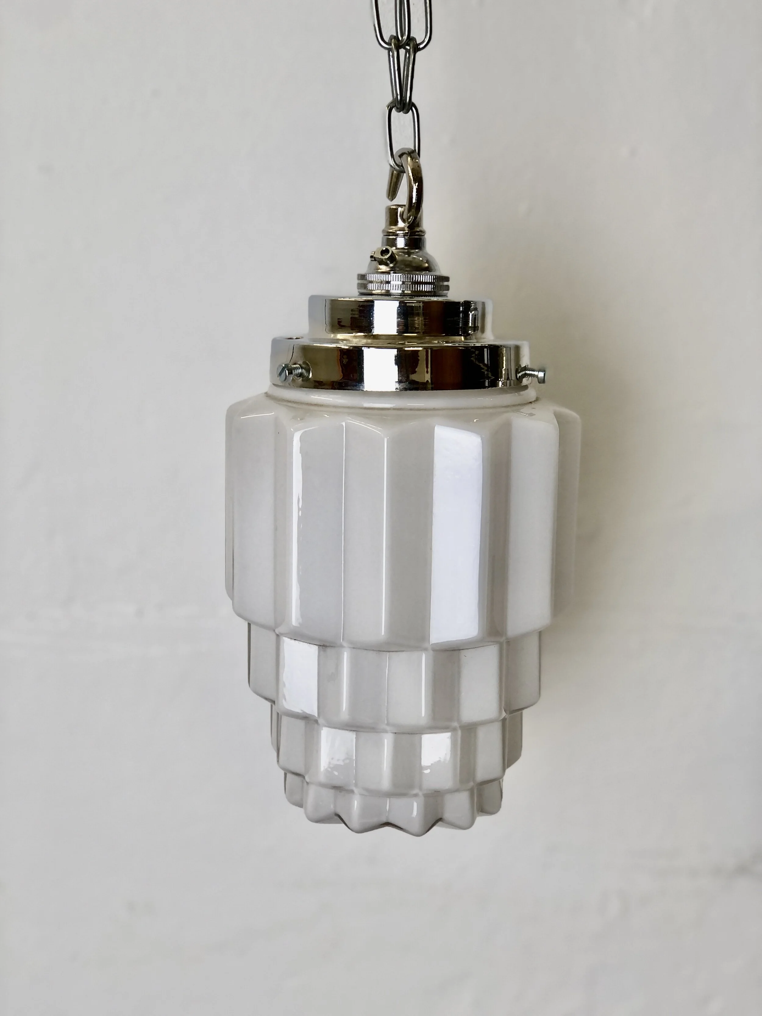 Small Art Deco Opaline Light