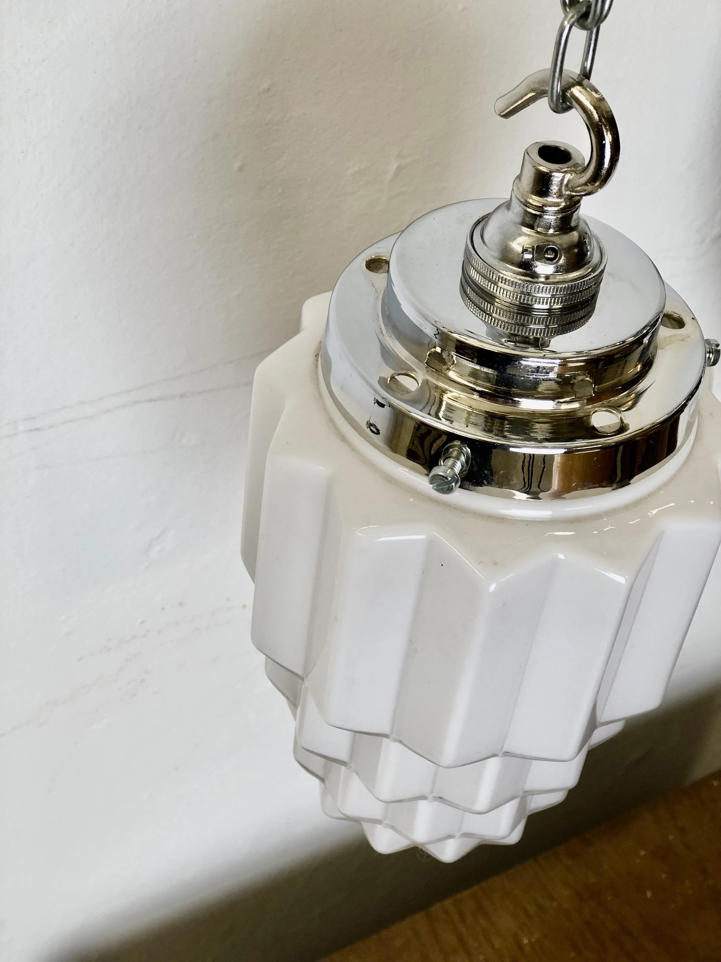 Small Art Deco Opaline Light