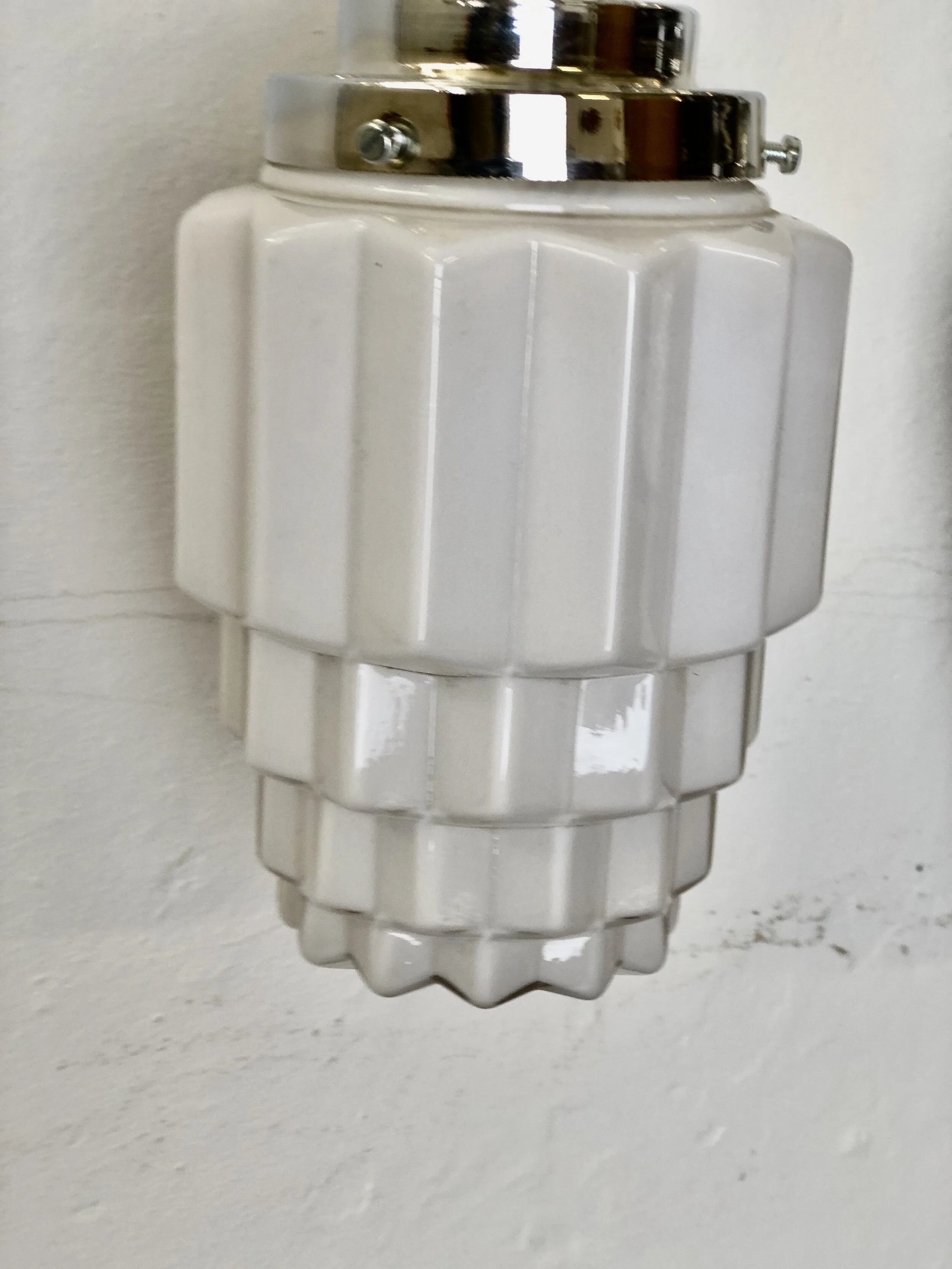 Small Art Deco Opaline Light