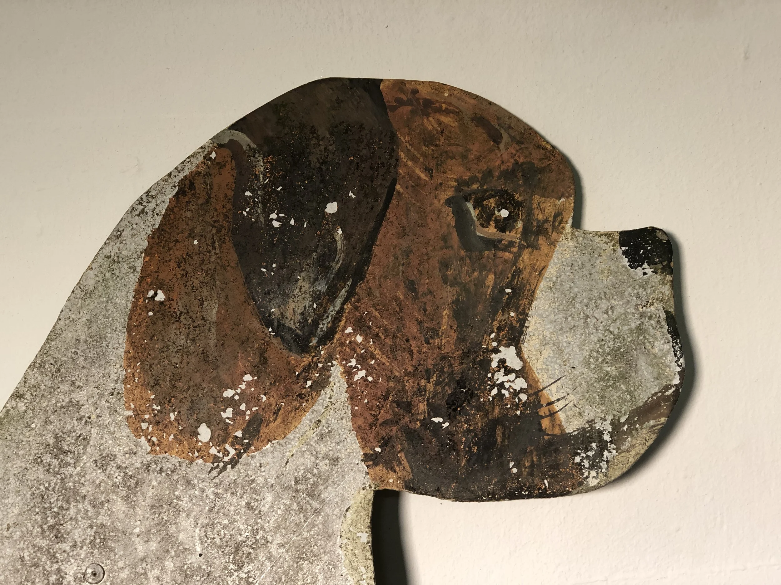 Folk Art Hand Painted Boxer Dog